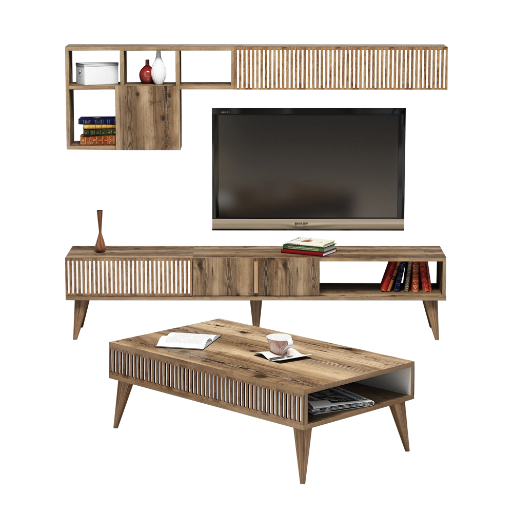 Zestaw mebli Mileina orzech - zdjęcie 1