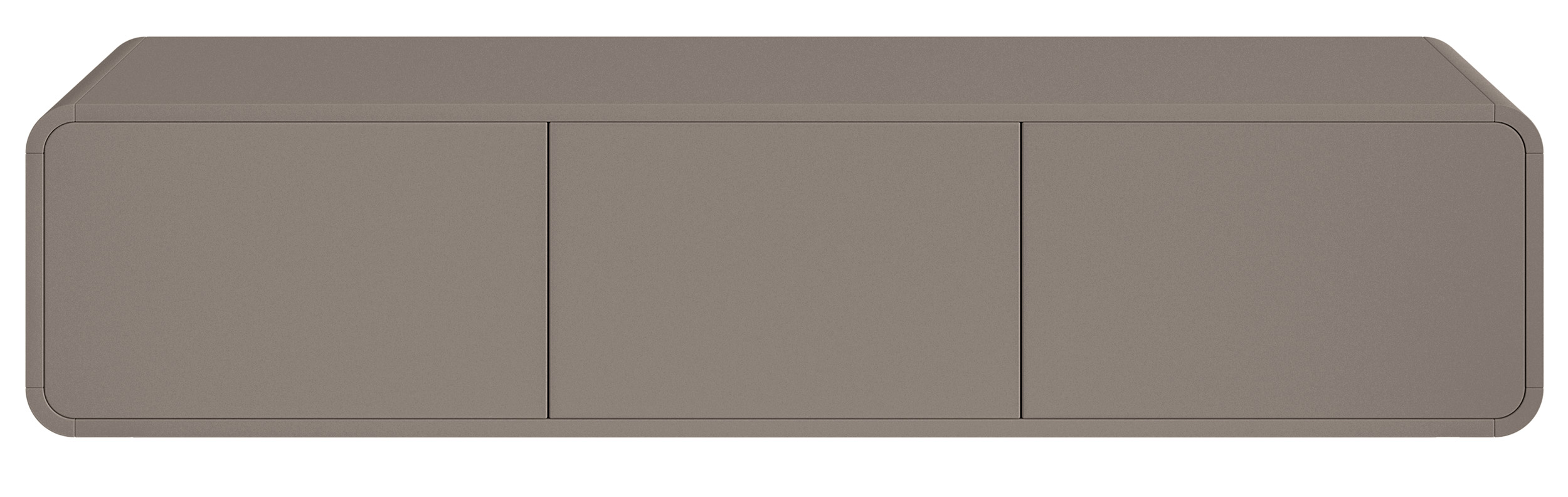 Szafka RTV Oro 154cm z trzema szufladami wisząca ciemny beż - zdjęcie 1