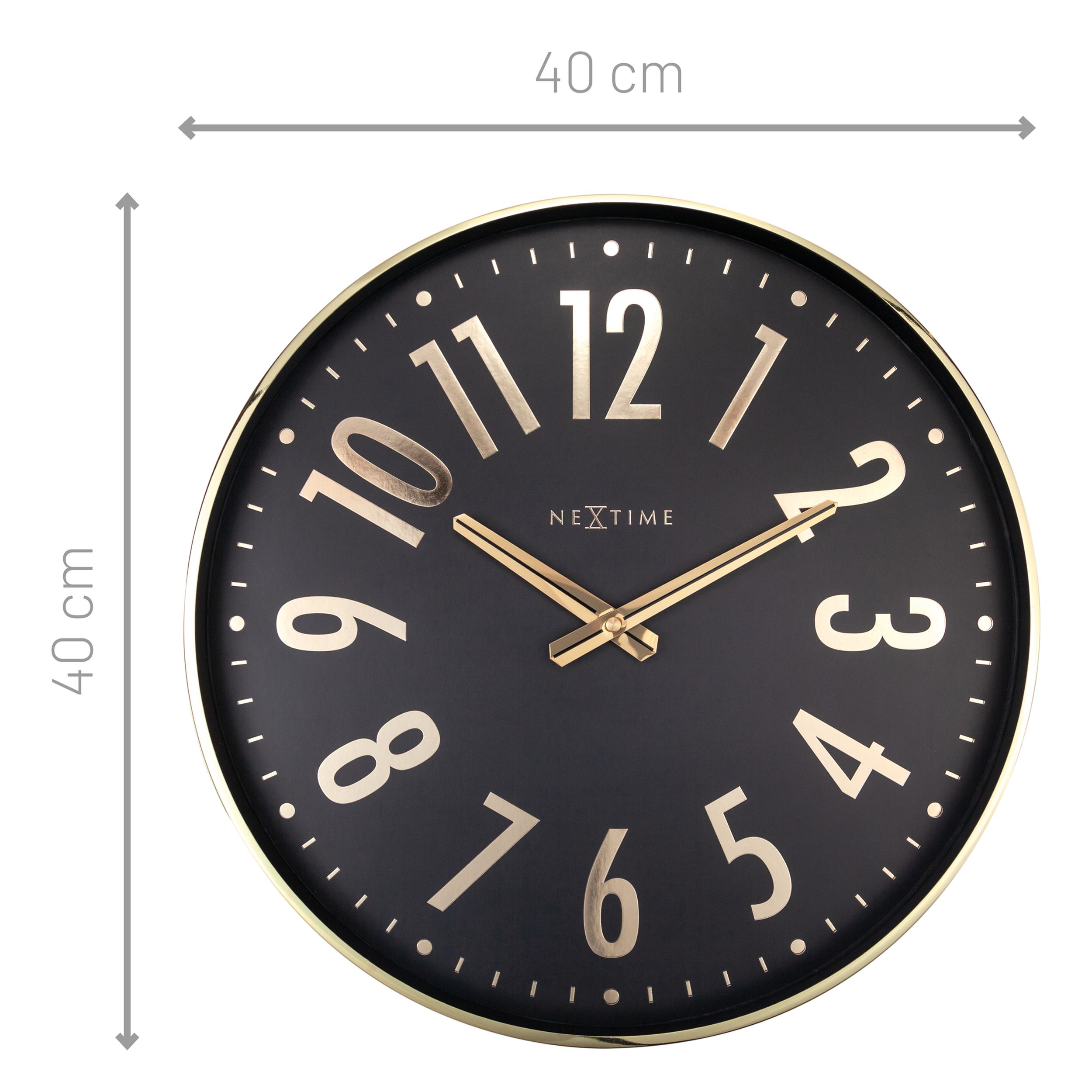 Zegar ścienny Alchemy 40 cm złoto-czarny