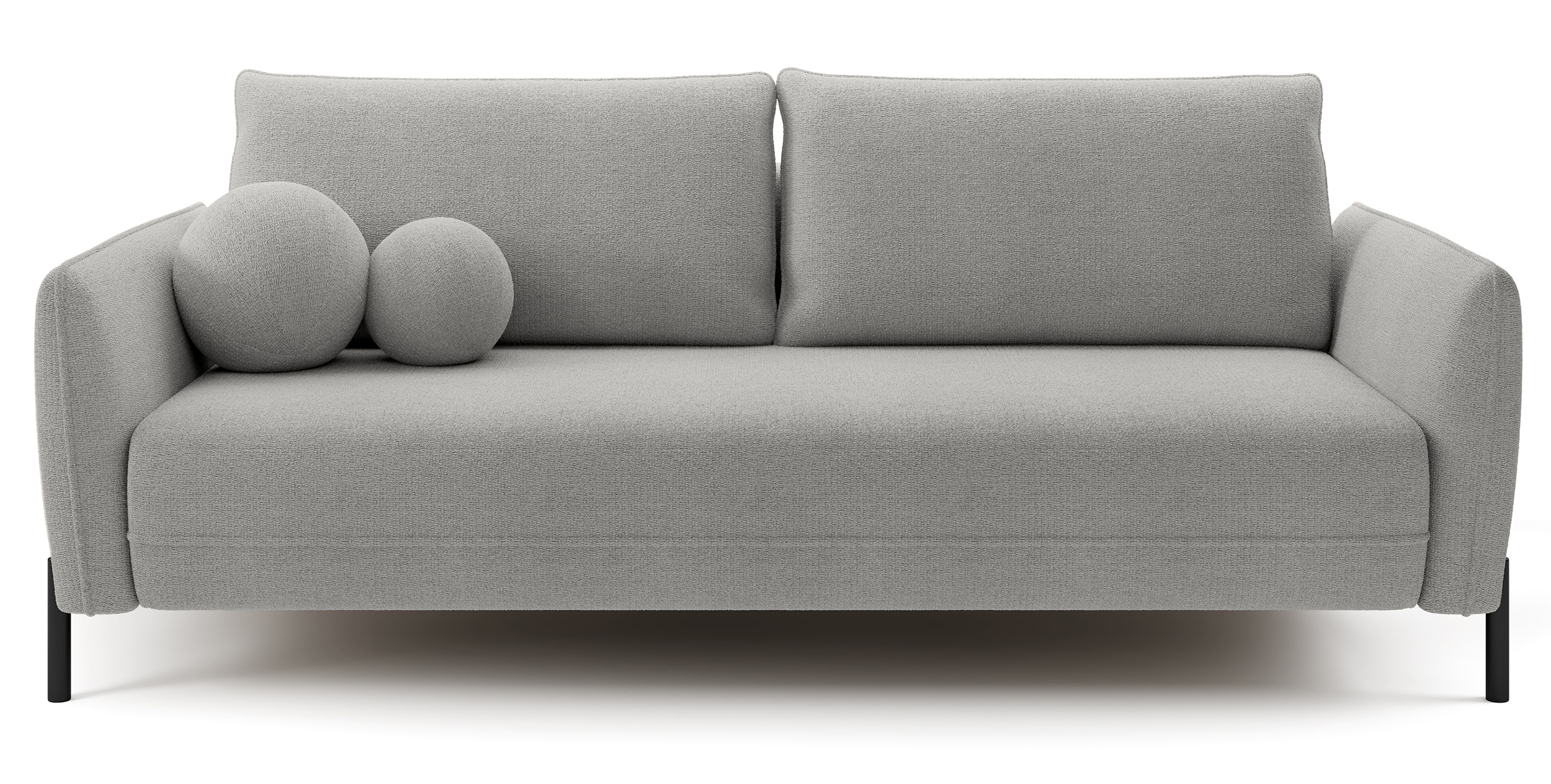 Kanapa rozkładana trzyosobowa Veruco z pojemnikiem szara szenil hydrofobowy - zdjęcie 1