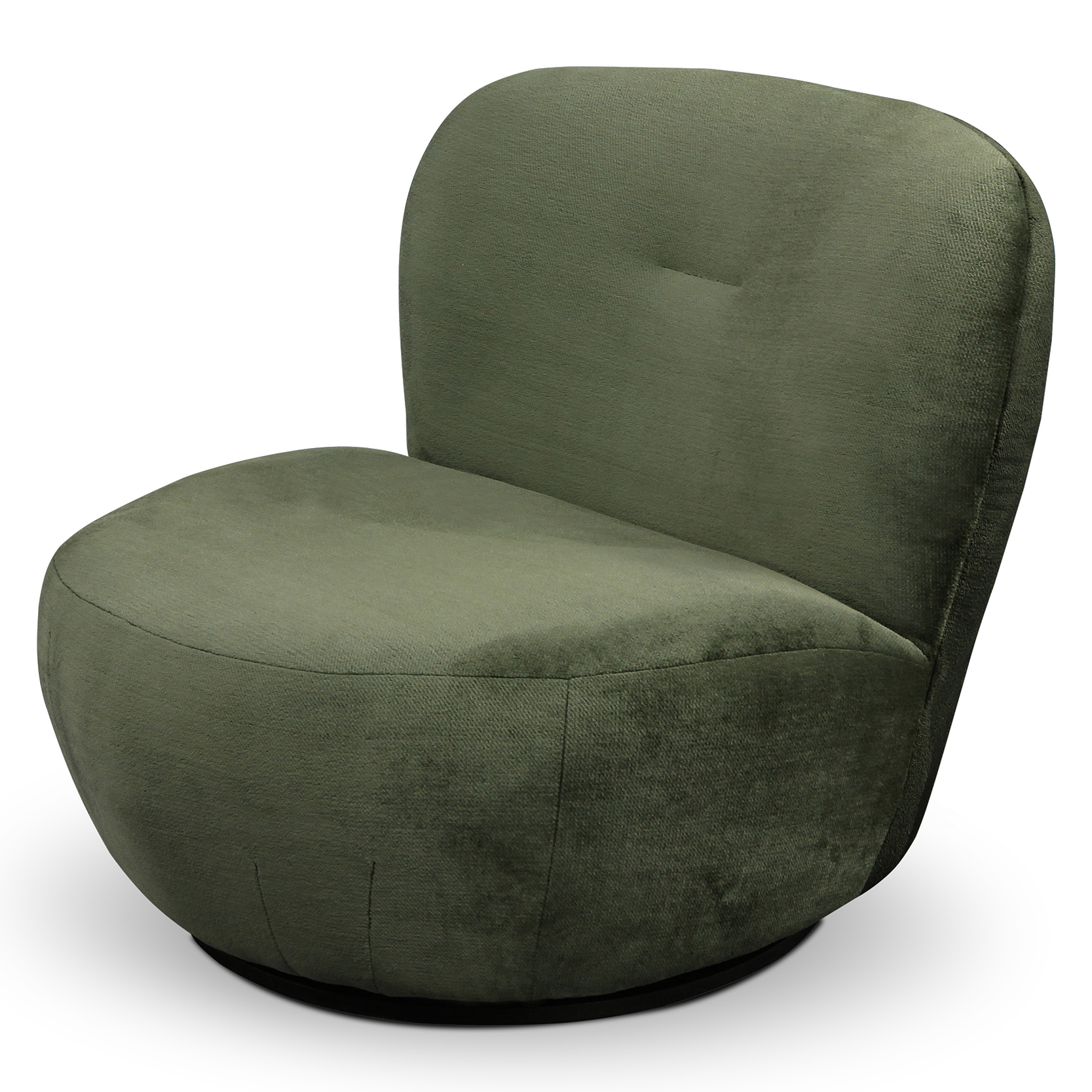Fotel obrotowy Nicolino oliwkowy velvet łatwoczyszczący - zdjęcie 1