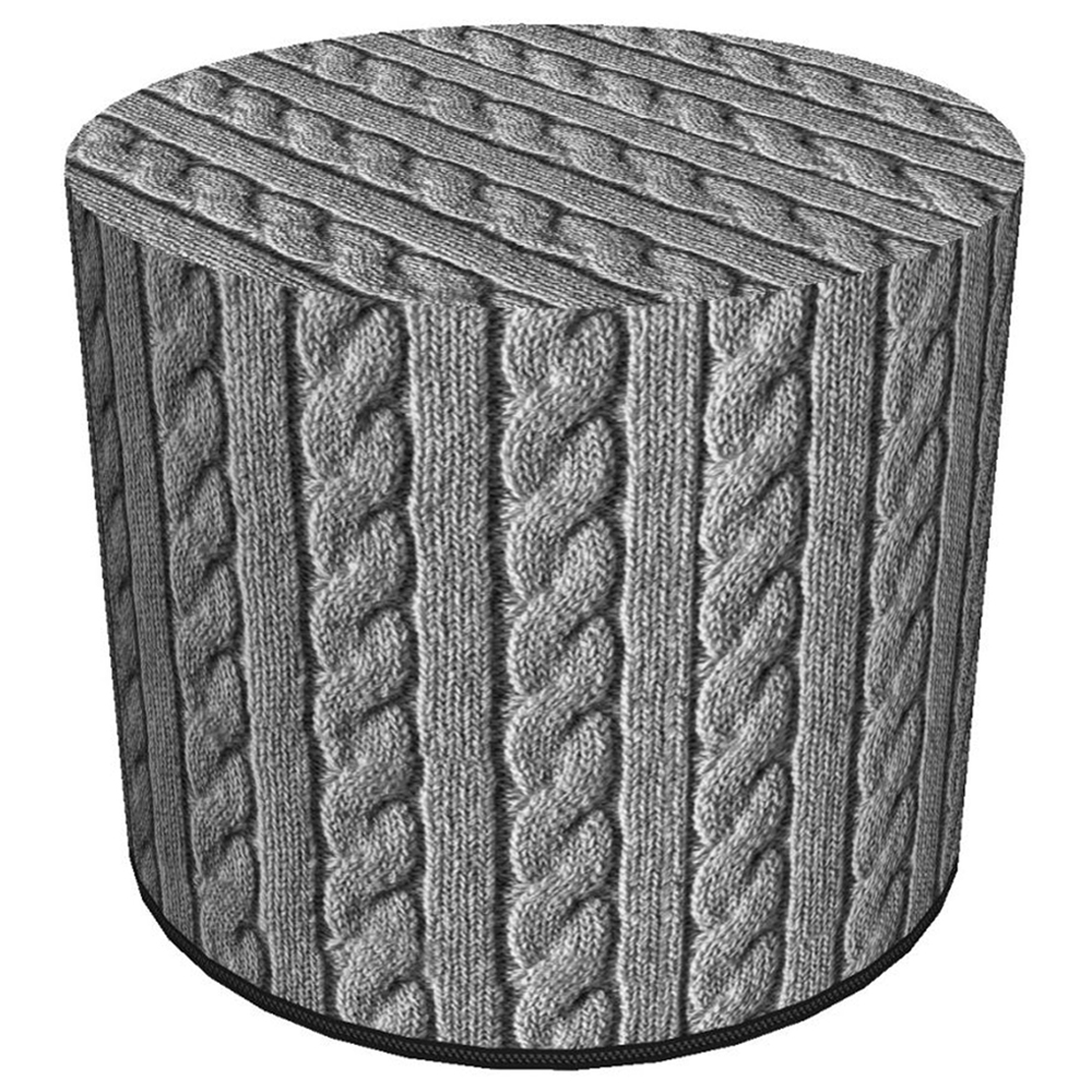 Pufa okrągła Fresvik warkocz - zdjęcie 1