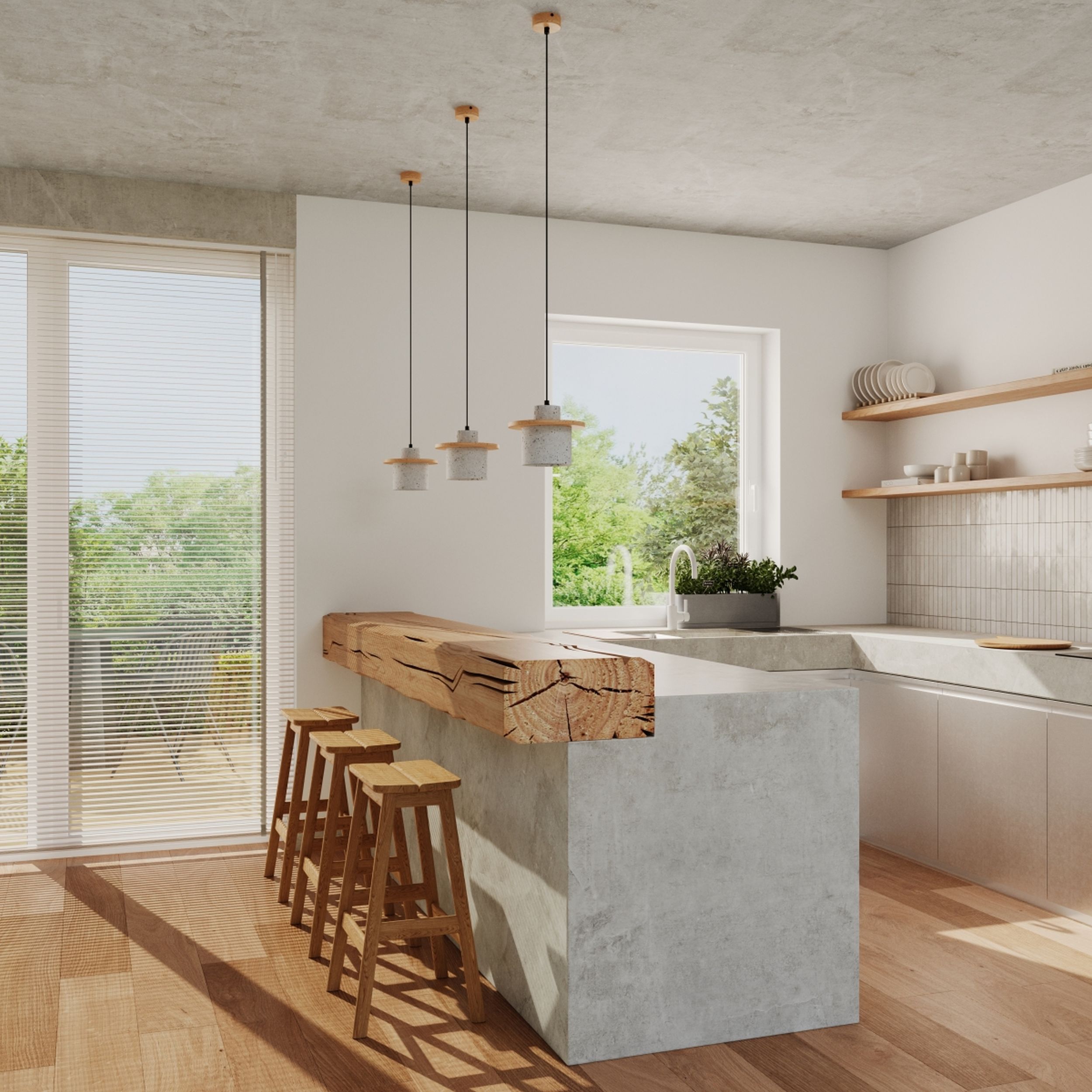 Lampa wisząca Mab beton