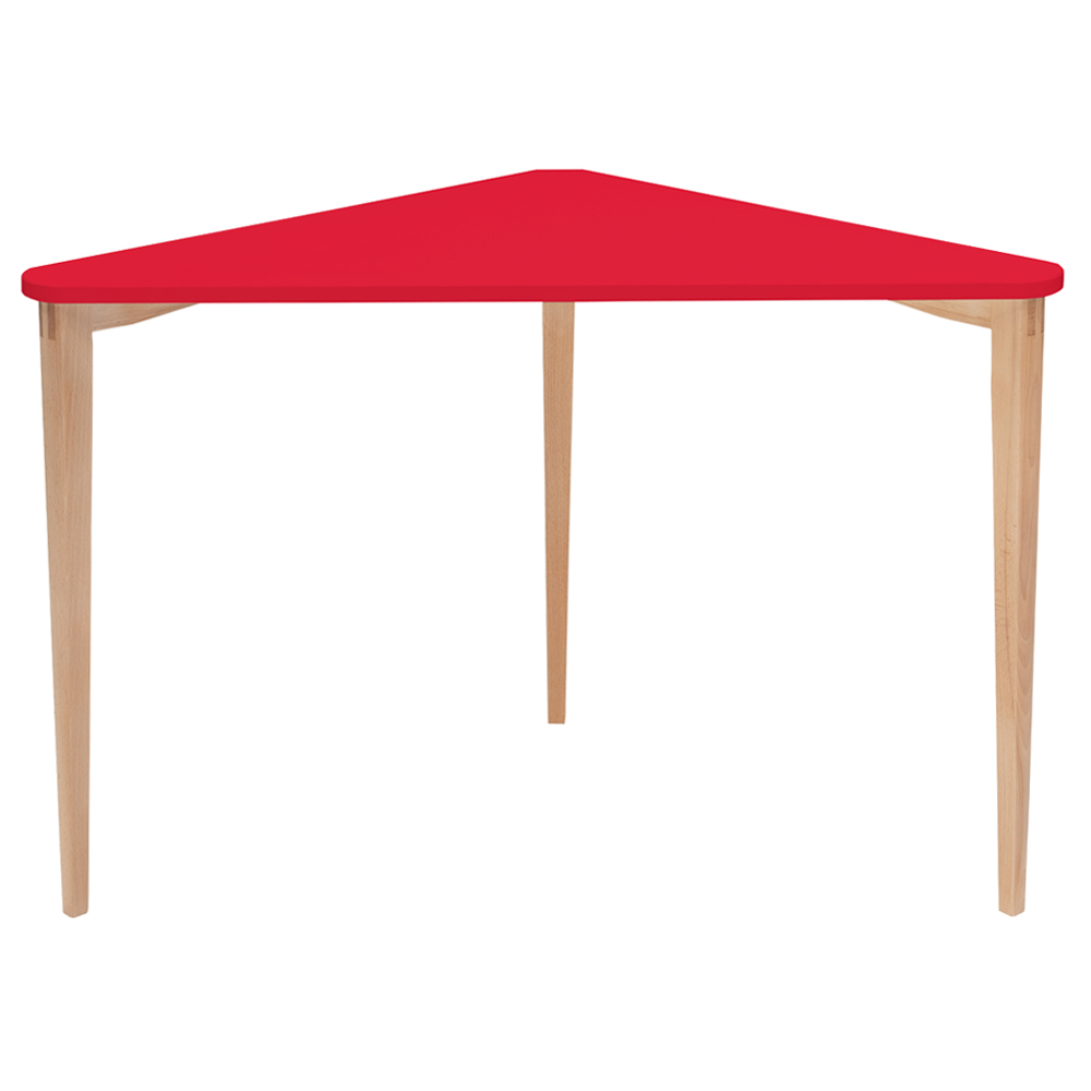 Biurko narożne Naja 114x85 cm bukowa podstawa Czerwony - zdjęcie 13