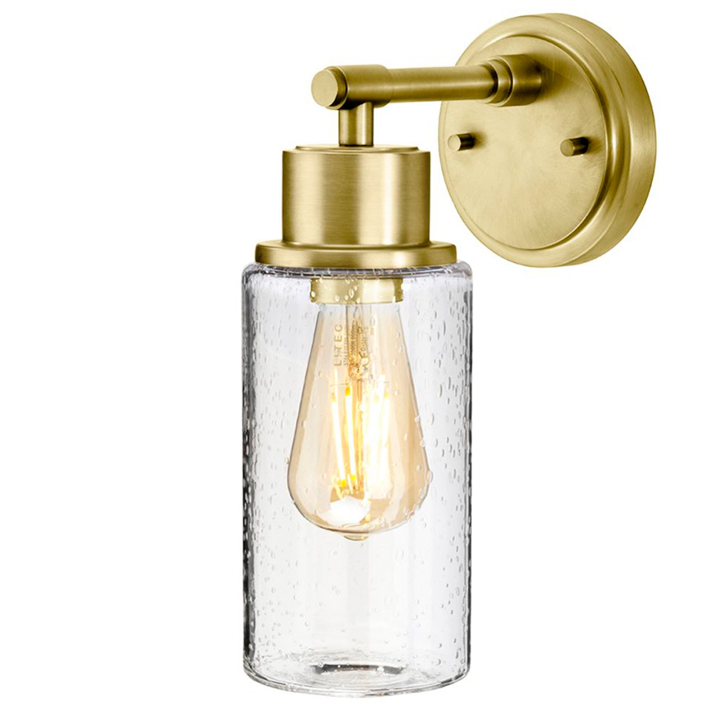 Kinkiet ścienny Morve szklany mosiężny - zdjęcie 1