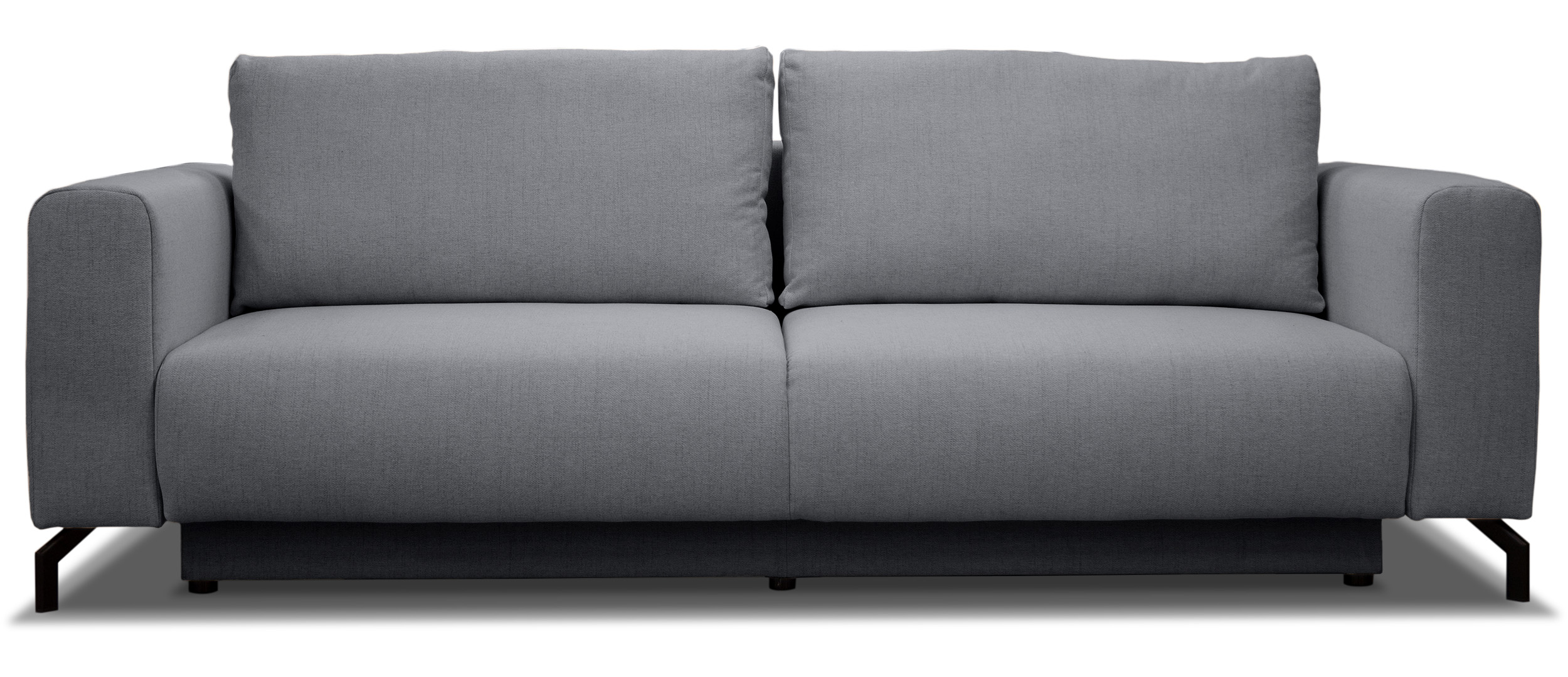 Kanapa rozkładana trzyosobowa Veni z pojemnikiem na pościel szara plecionka - zdjęcie 1