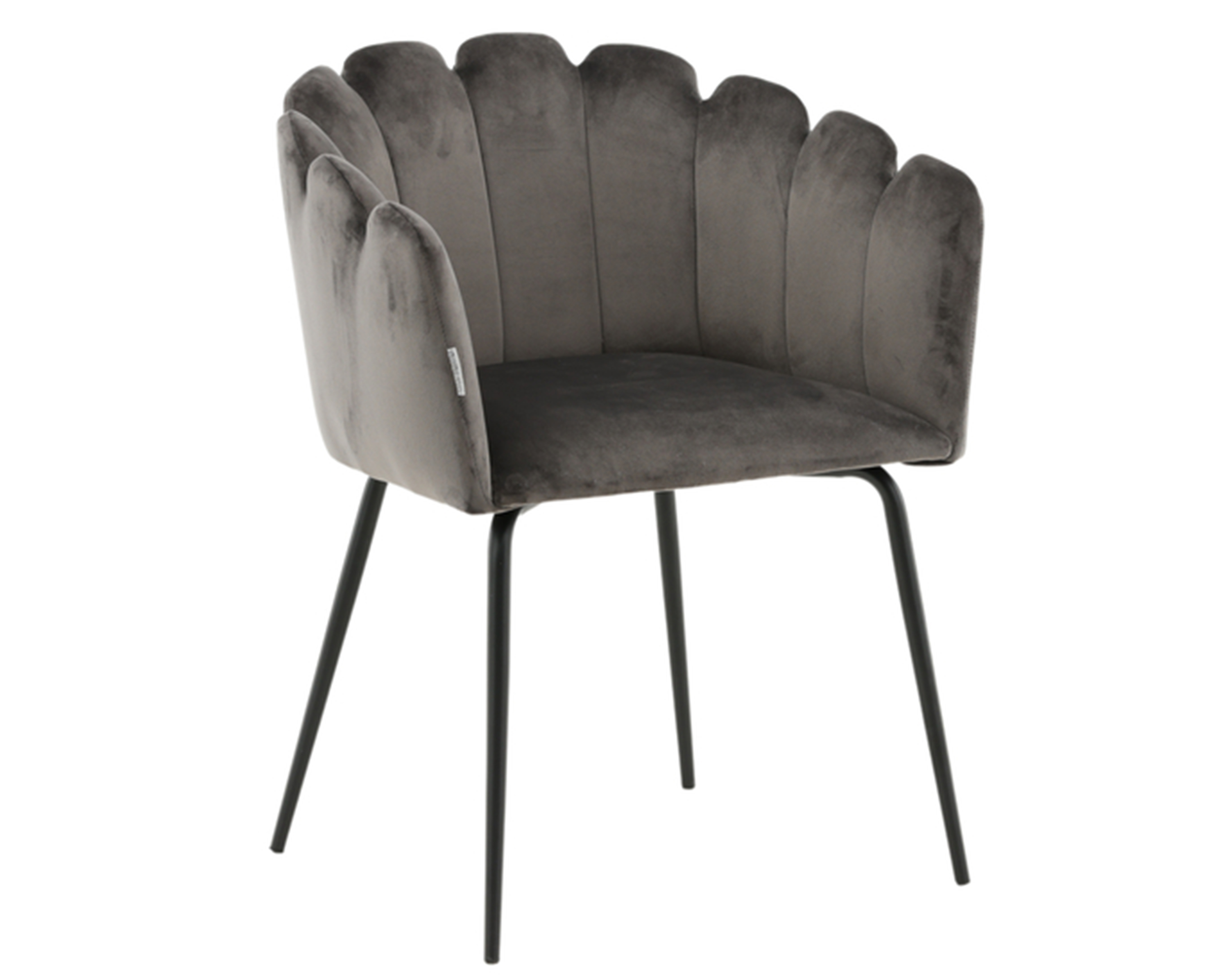 Krzesło tapicerowane Favolved szary aksamit - zdjęcie 1