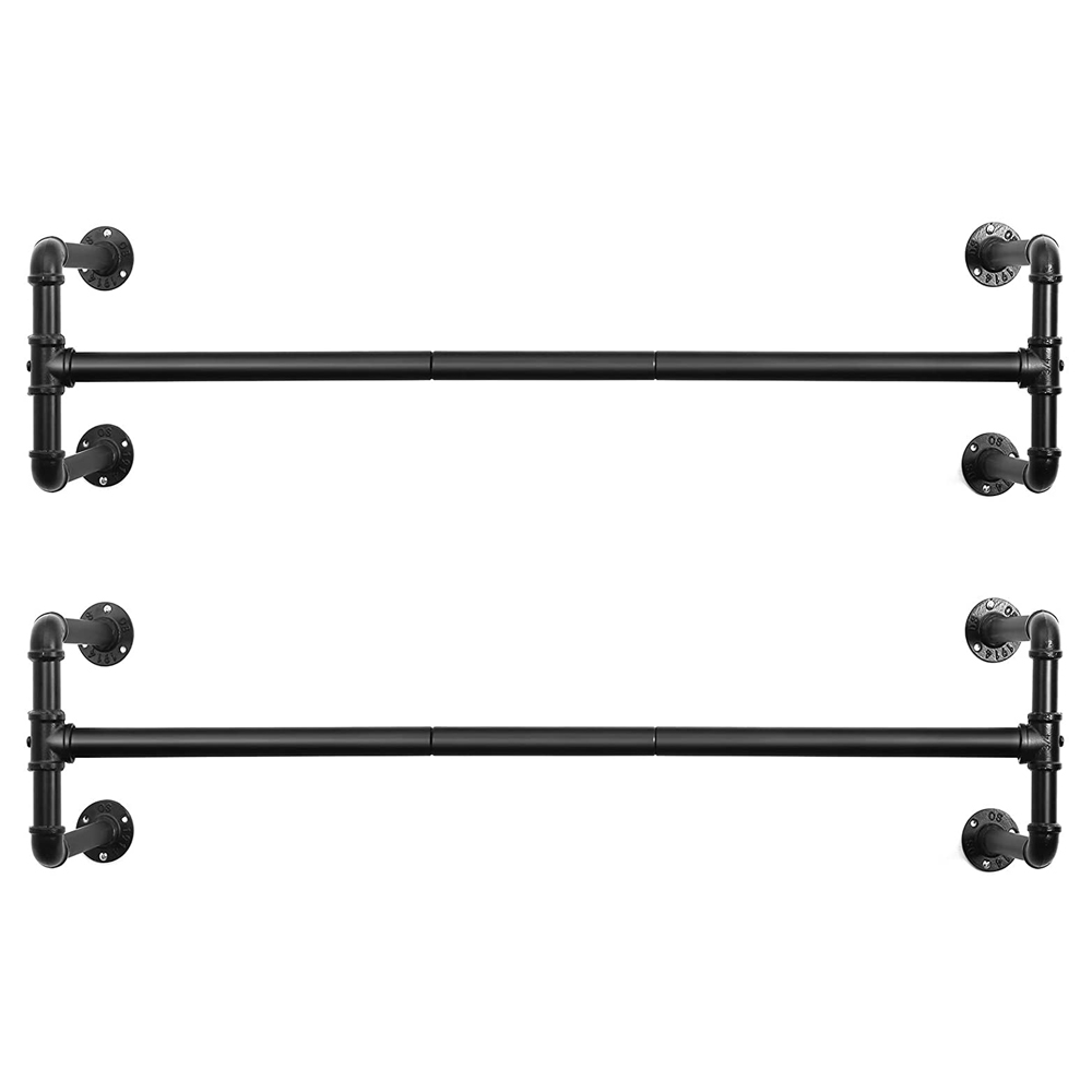 Wieszak na ścianę Triper metalowy czarny 110 cm - zdjęcie 1