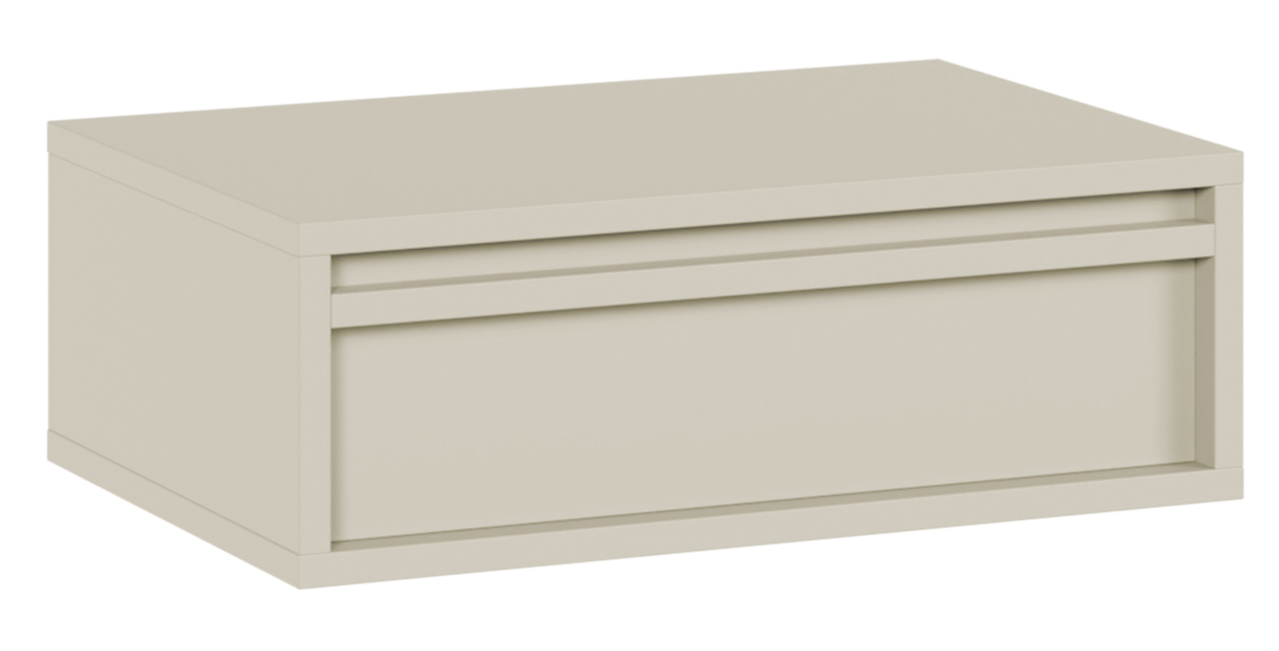 Nachtkommode Evo mit hängender Schublade 50 cm Grau Beige - zdjęcie 1