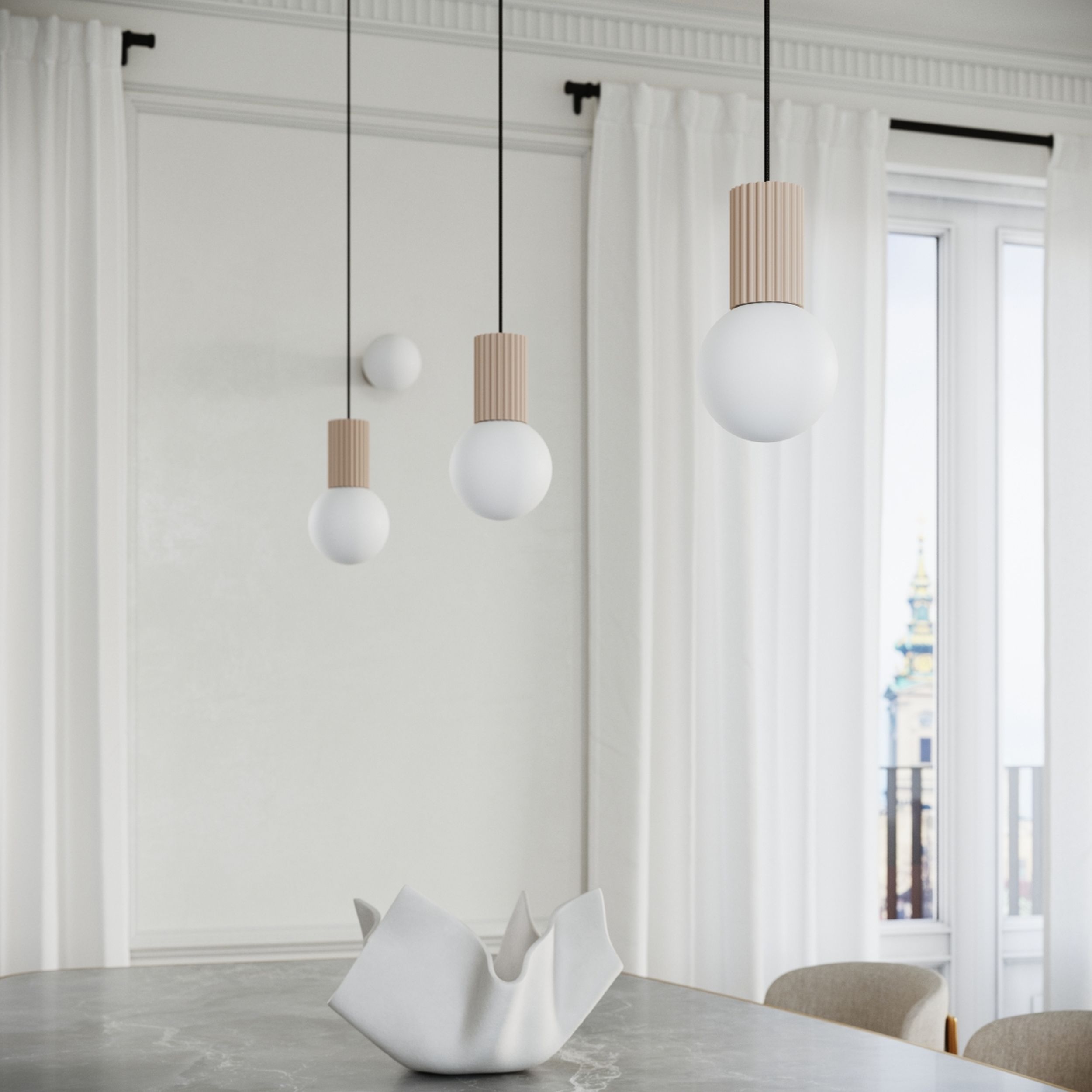 Lampa wisząca Halo 1 taupe