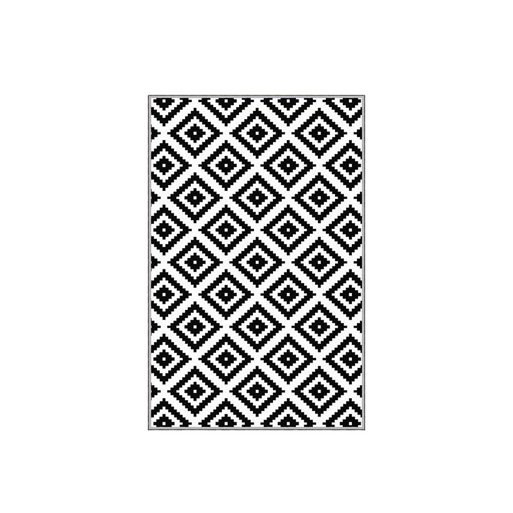 Dywan nowoczesny Calculatt 120x180 cm biało-czarny - zdjęcie 1