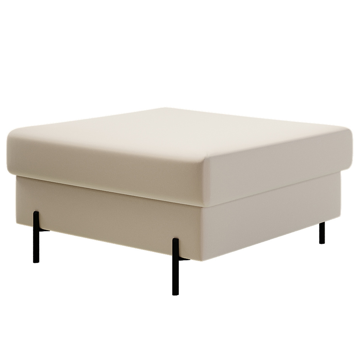 Podnóżek Solferina beżowy welur - zdjęcie 1