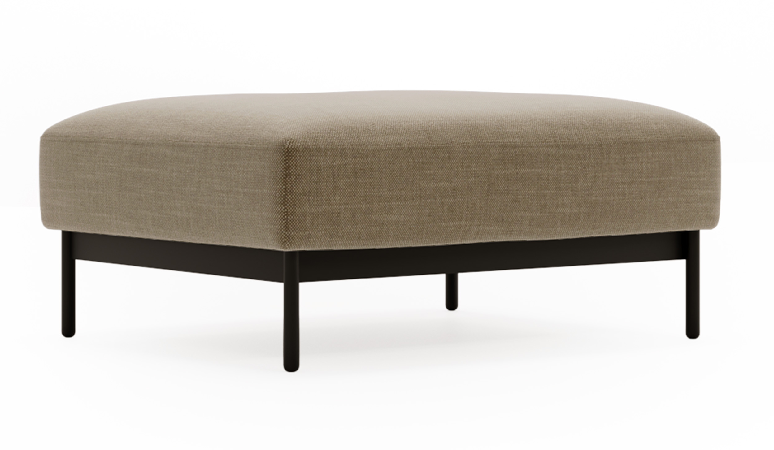 Pufa Solianero ciemnobeżowa plecionka - zdjęcie 1