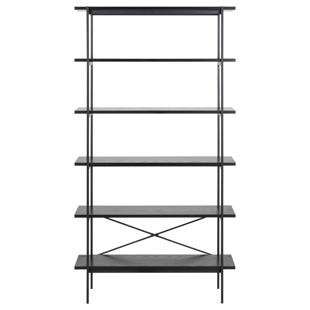 Regał na książki Santov pięciopoziomowy czarny - zdjęcie 1