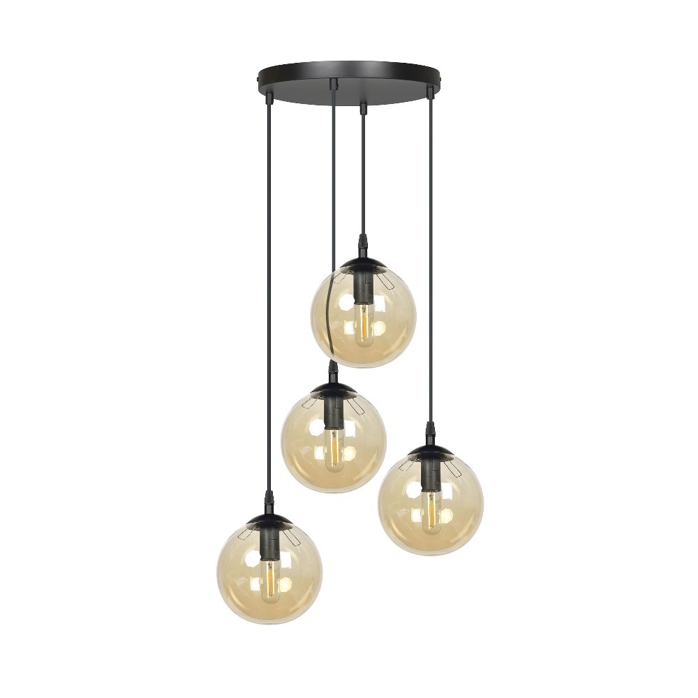 Lampa wisząca Fregene miodowa x4 - zdjęcie 1
