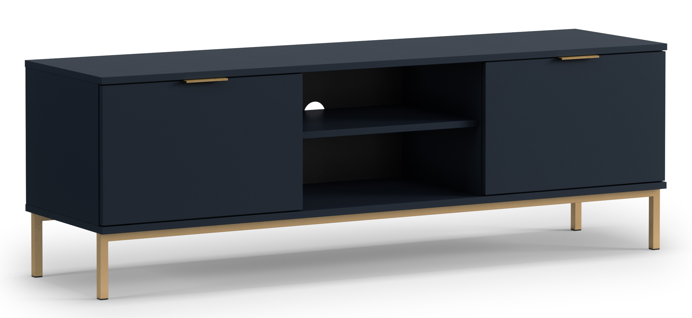 Szafka RTV Lartti 150 cm dwudrzwiowa granatowa - zdjęcie 1