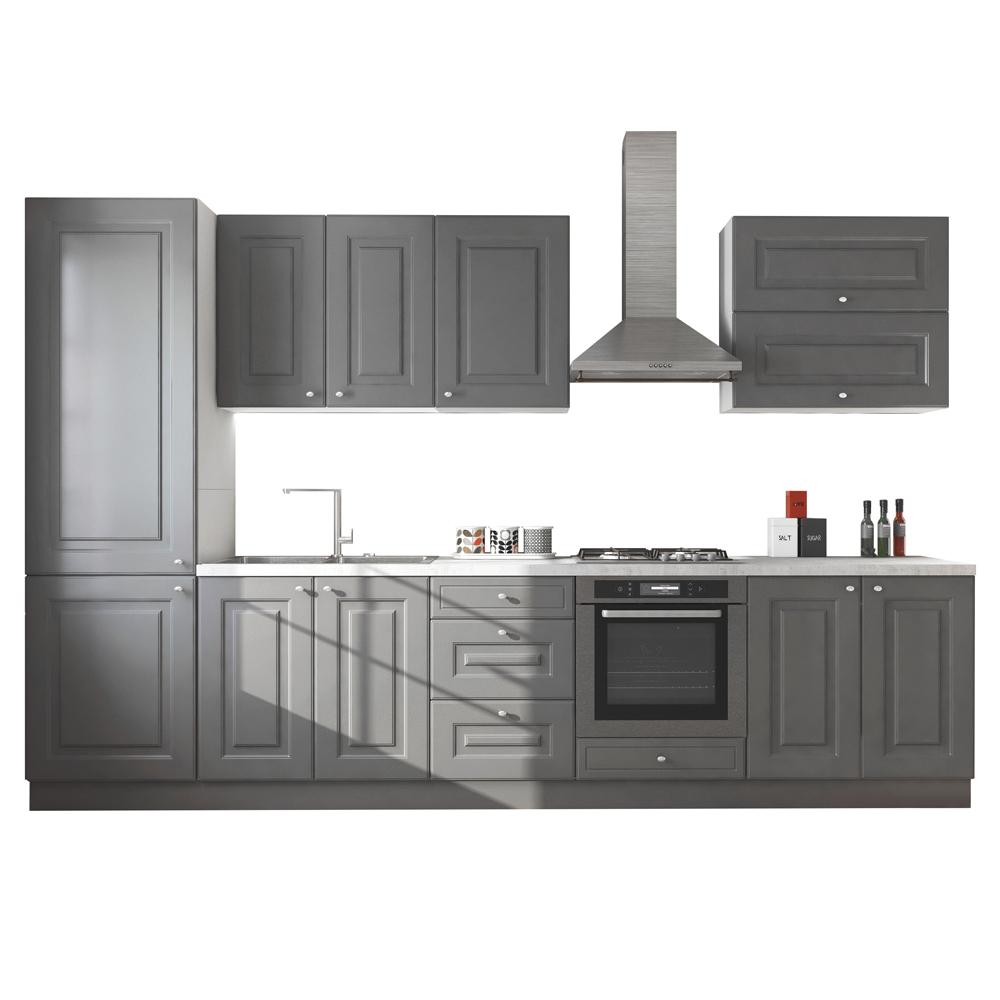 Zestaw mebli kuchennych Pollina grafitowy 320 cm - zdjęcie 1
