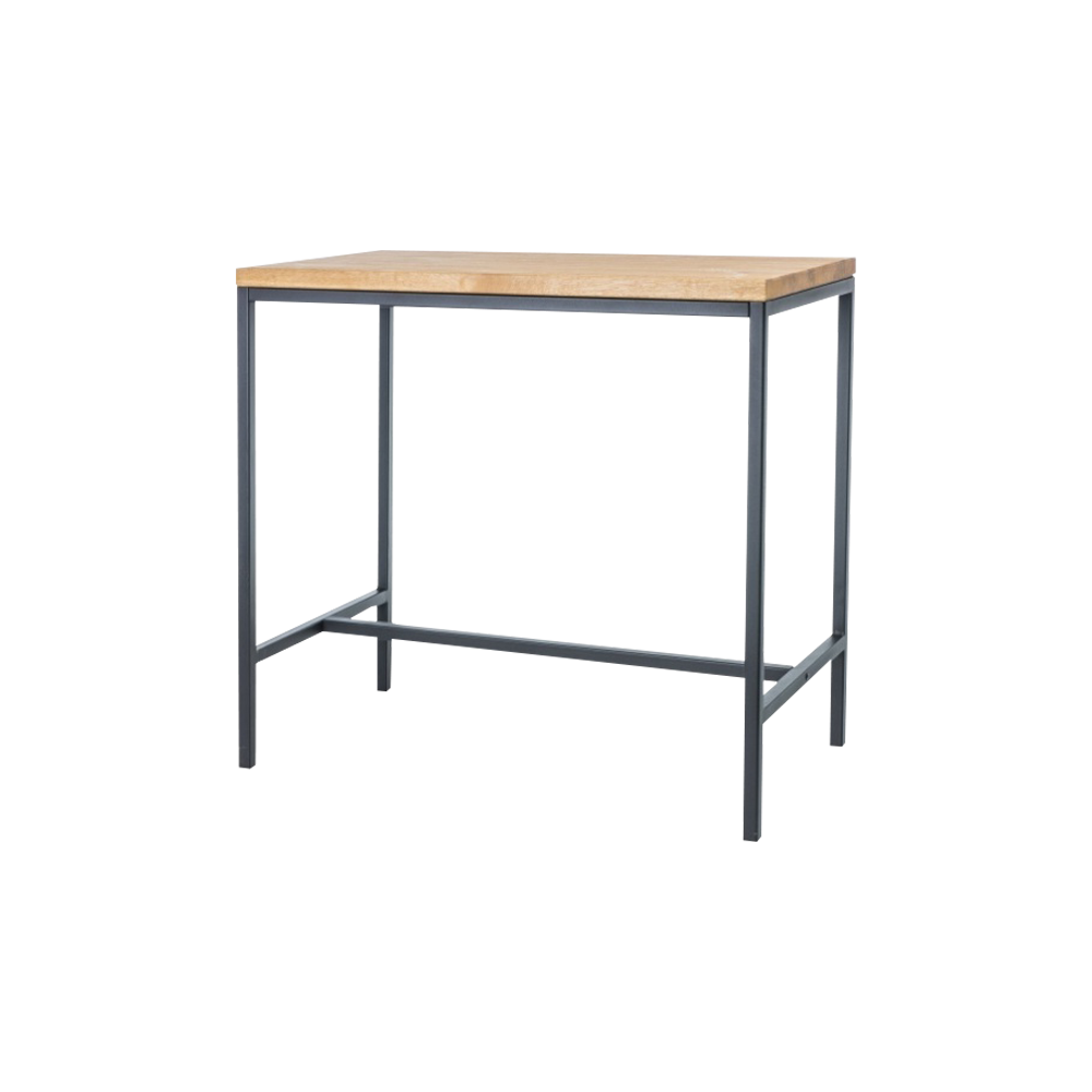 Stół barowy Lashmer 110x60 cm z litego drewna dębowego - zdjęcie 1