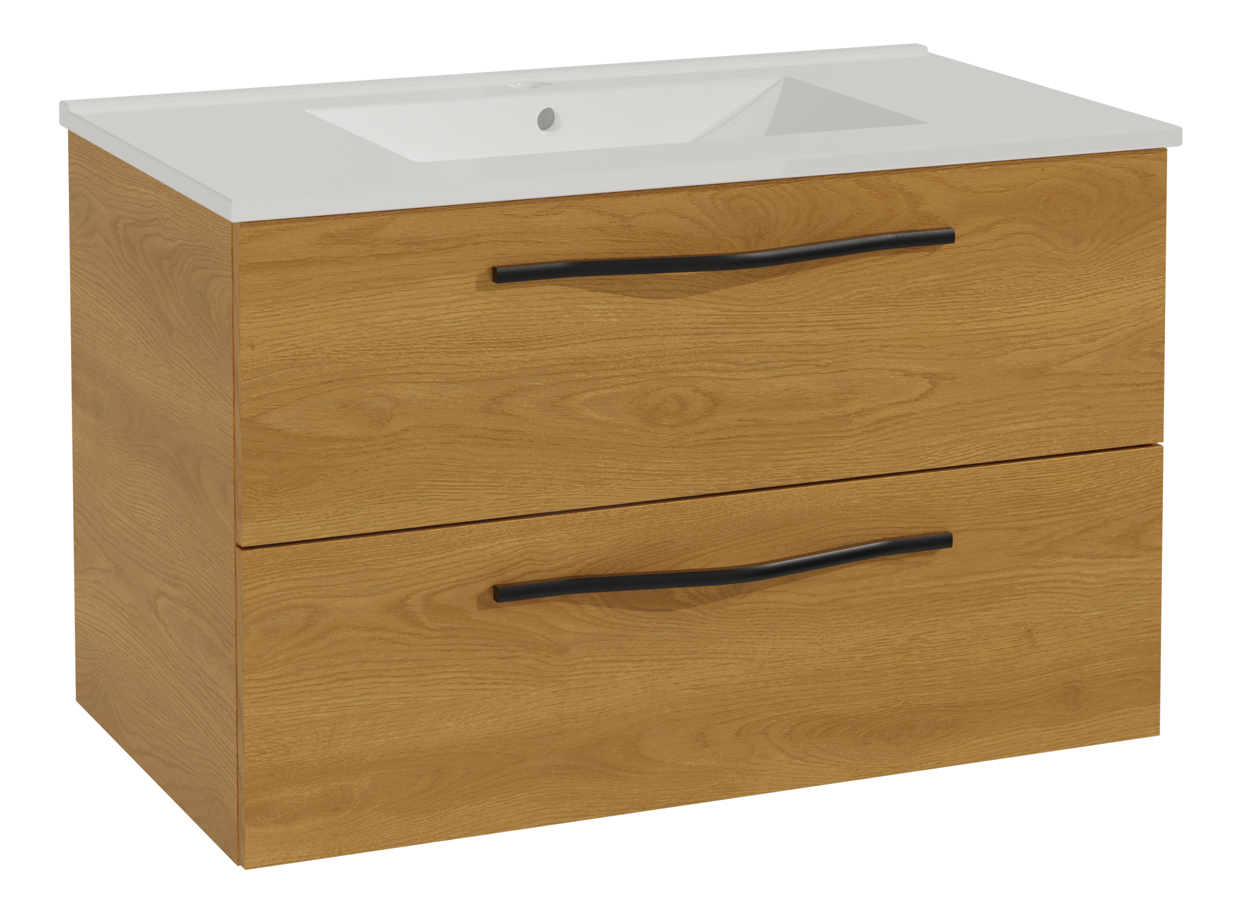 Szafka łazienkowa z umywalką Pilar 80 cm dąb karmel - zdjęcie 1