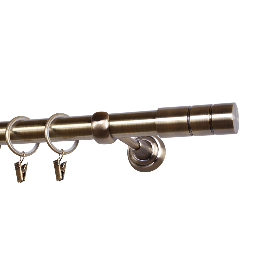 Karnisz pojedynczy Justaled walec mosiądz - zdjęcie 1