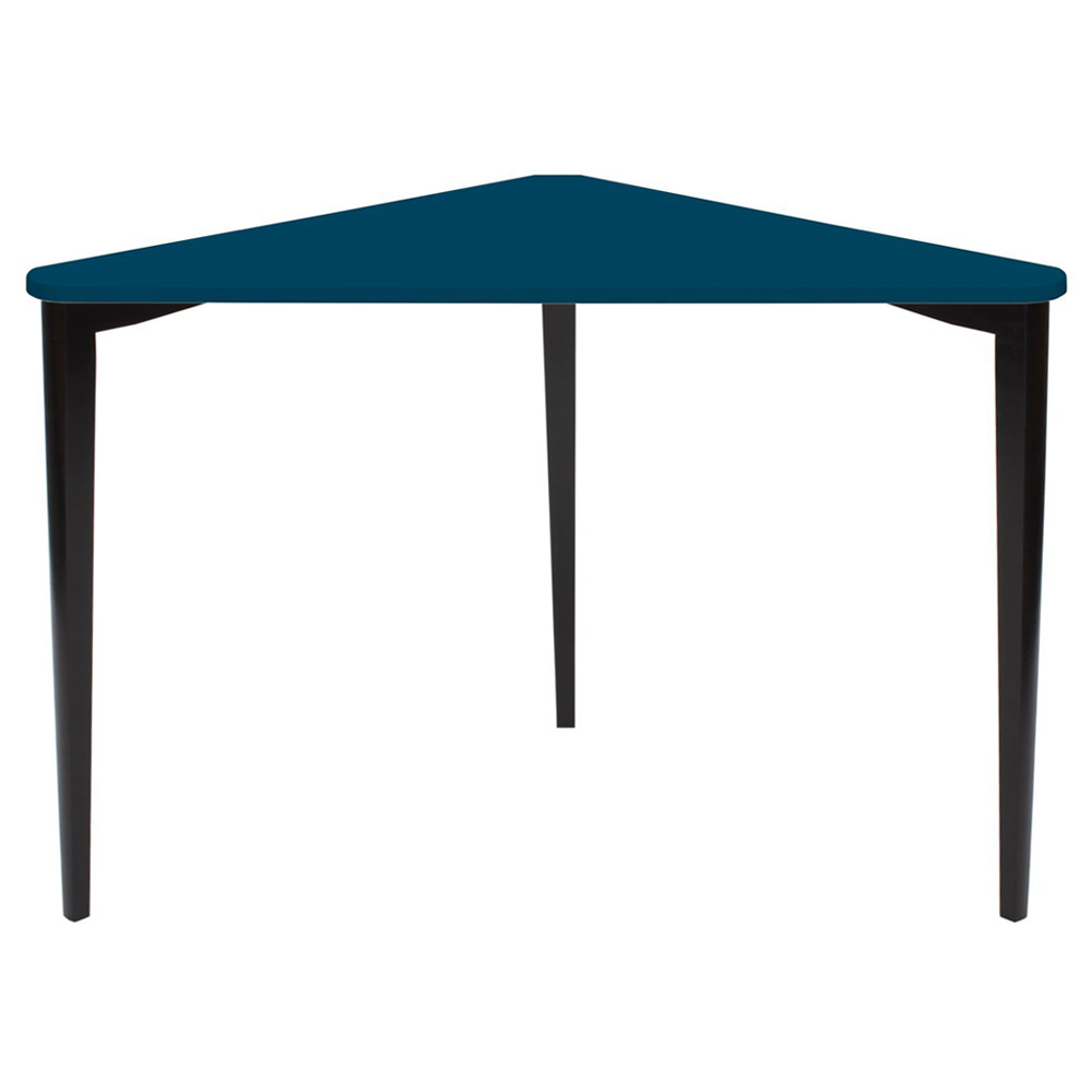 Biurko narożne Naja 114x85 cm czarna podstawa Ciemnoniebieski - zdjęcie 13