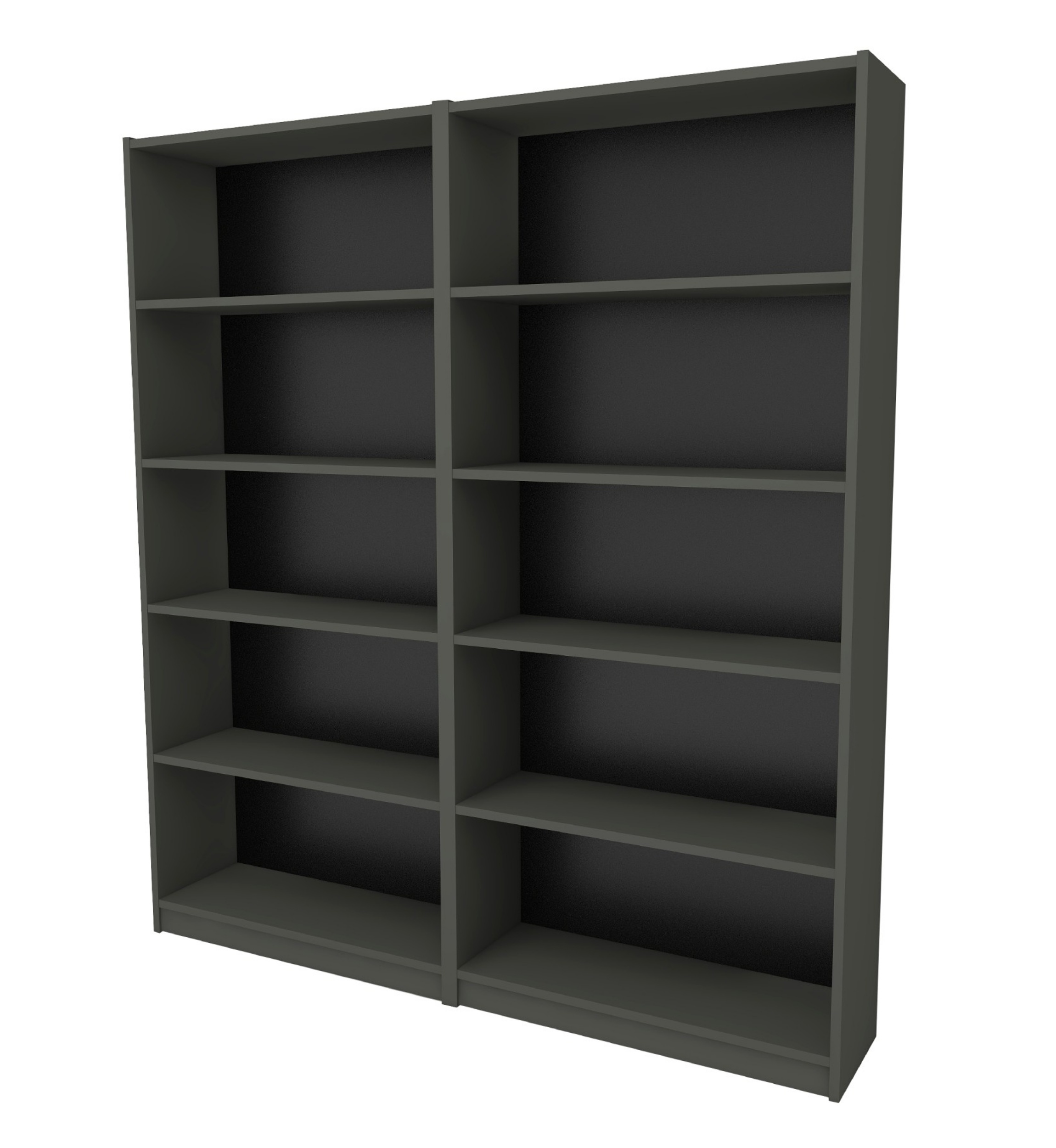 Regał podwójny na książki Ocallar 160 cm ciemnoszary - zdjęcie 1