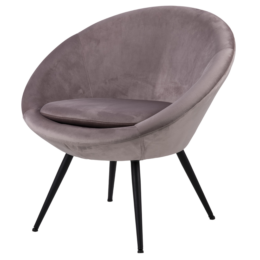 Fotel kubełkowy Celanic różowy welur na metalowych nóżkach