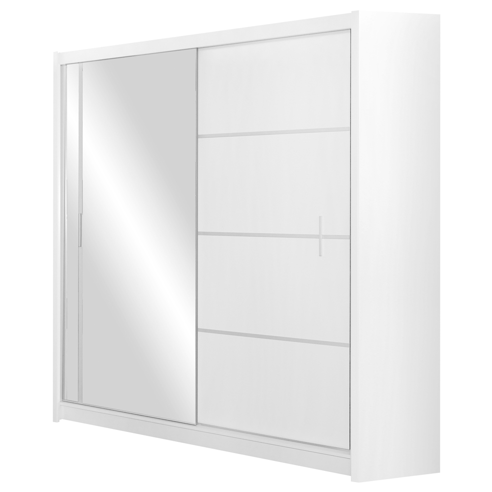 Szafa Tilava przesuwna z lustrem 180 cm Biały mat  - zdjęcie 1