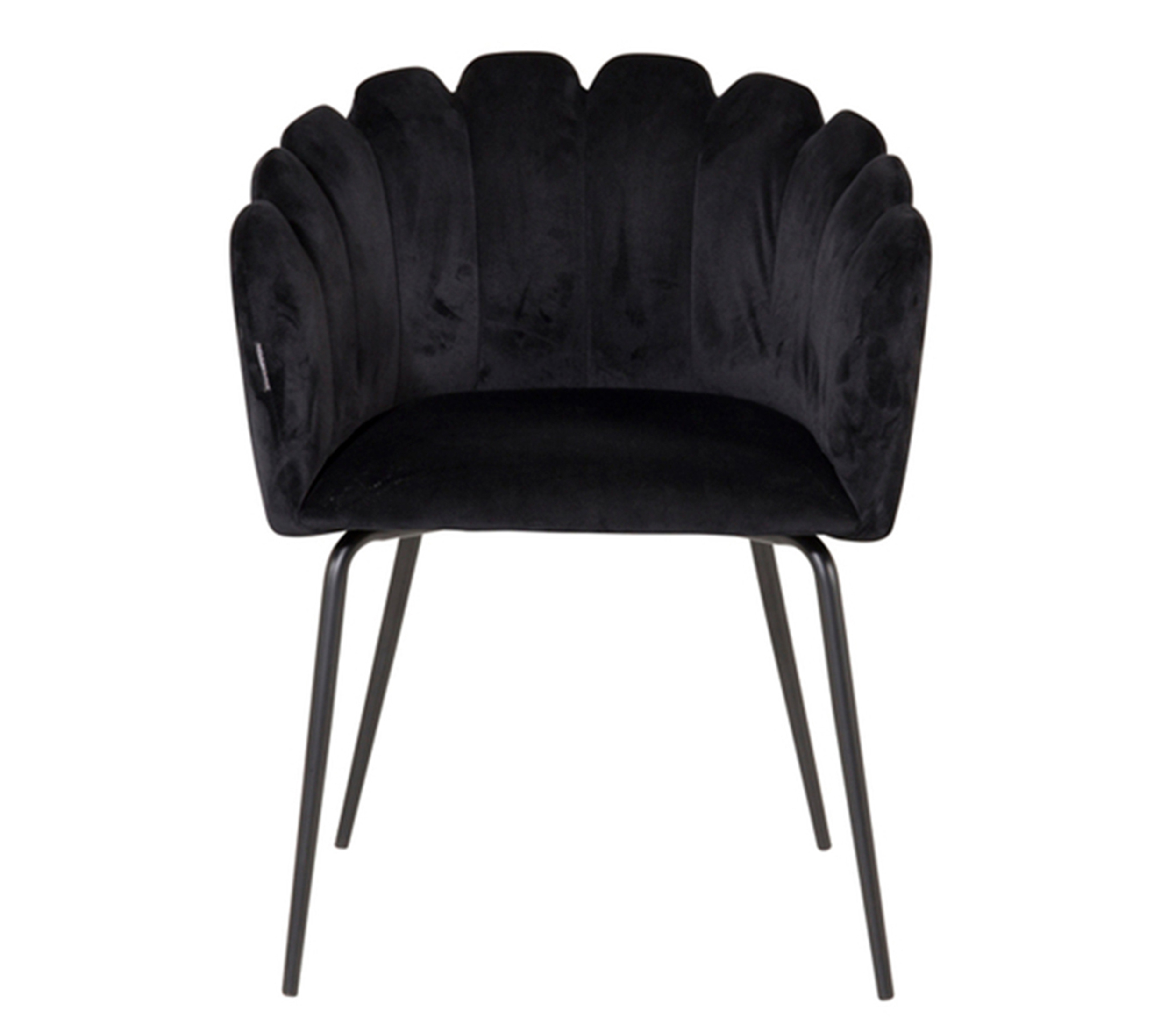 Krzesło tapicerowane Favolved czarny aksamit - zdjęcie 1