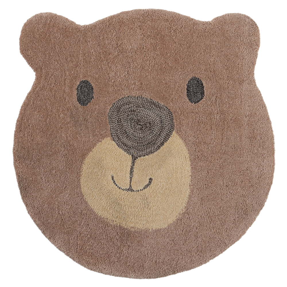 Dywan dziecięcy Pleidi w kształcie misia średnica 70 cm - zdjęcie 1