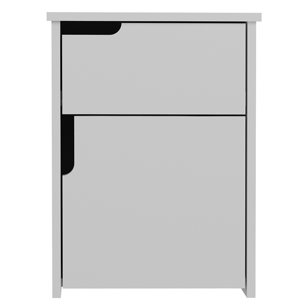 Szafka nocna Aserro z szufladą biała - zdjęcie 1