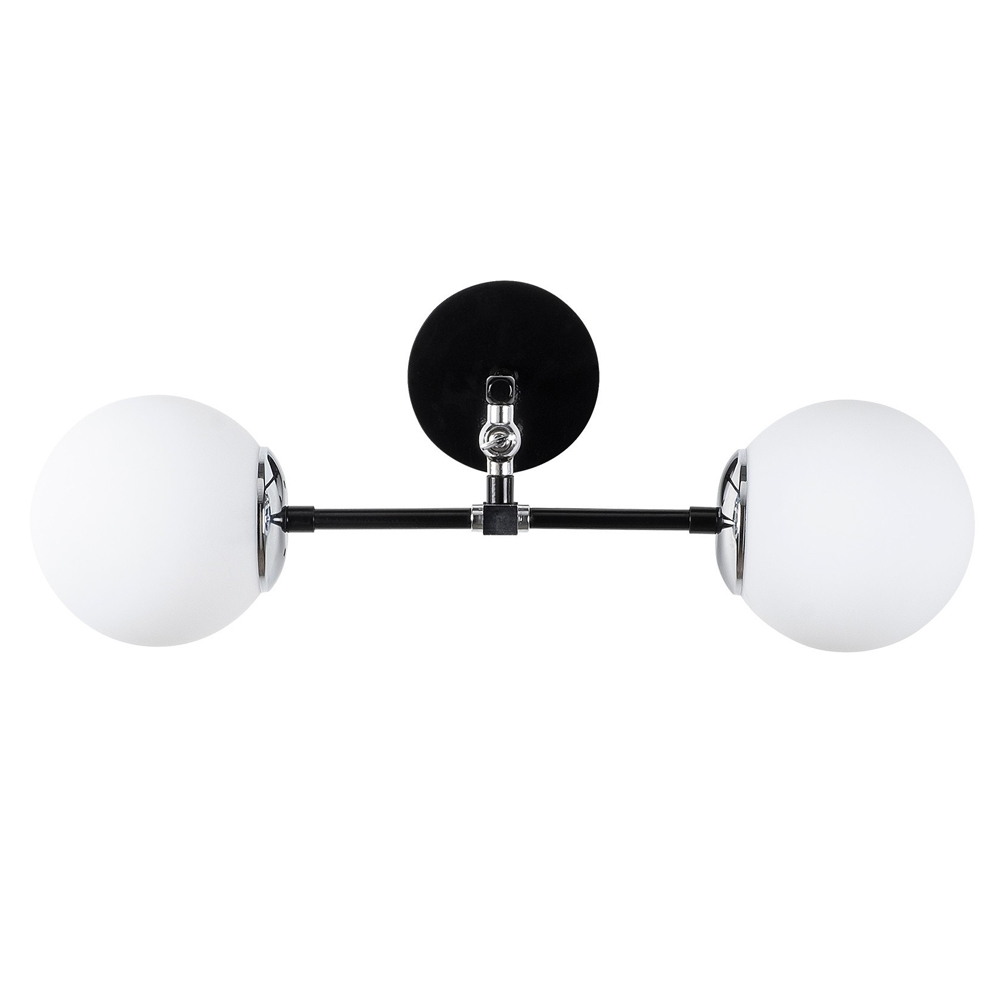 Kinkiet ścienny Berehinya x2 czarno-biały - zdjęcie 1