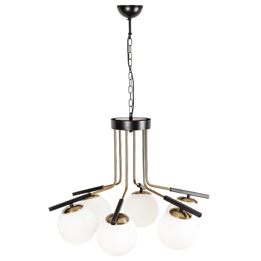 Lampa wisząca Amarantis x6 czarno-miedziana - zdjęcie 1