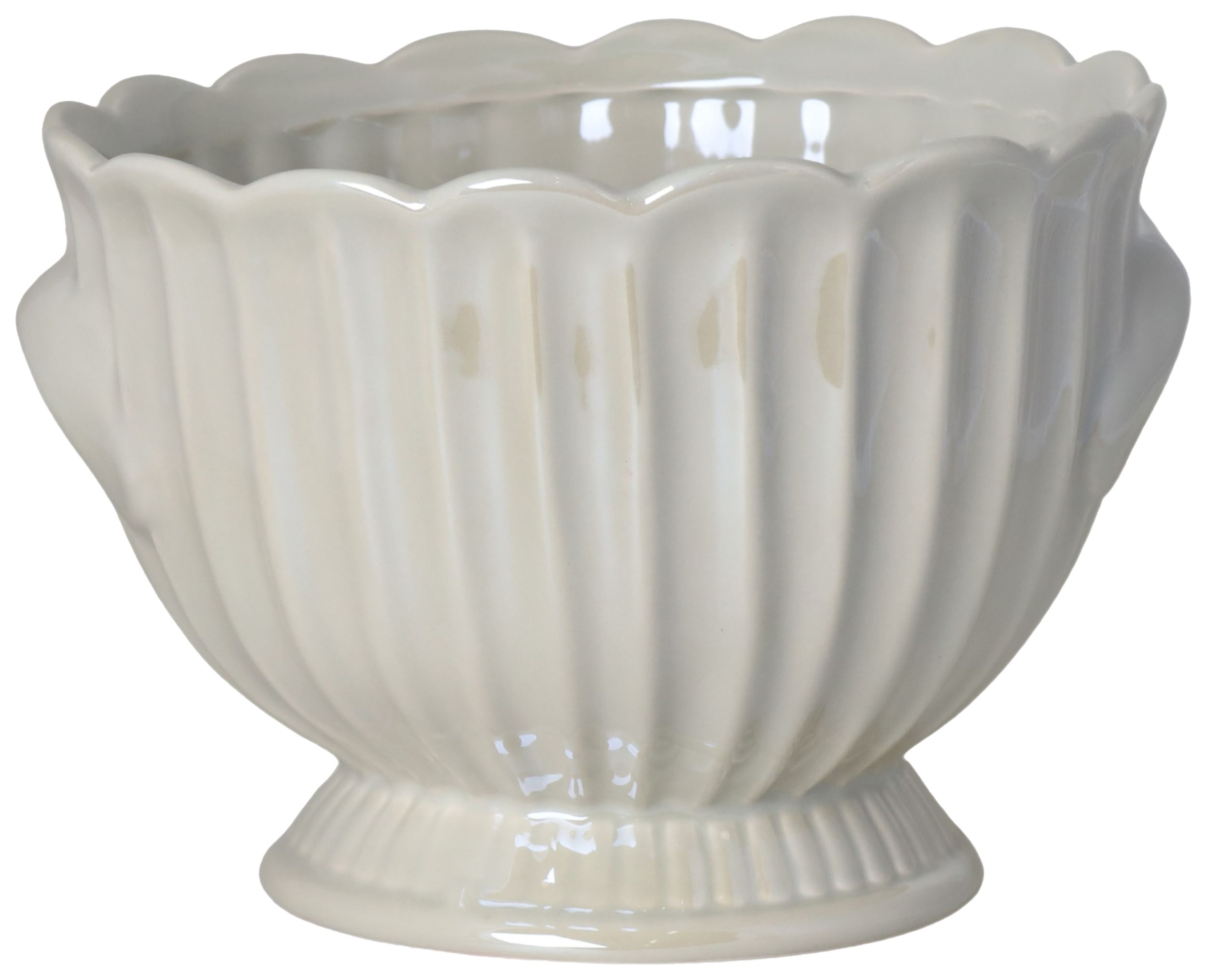 Doniczka Attonic ceramiczna 19 cm beżowa - zdjęcie 1