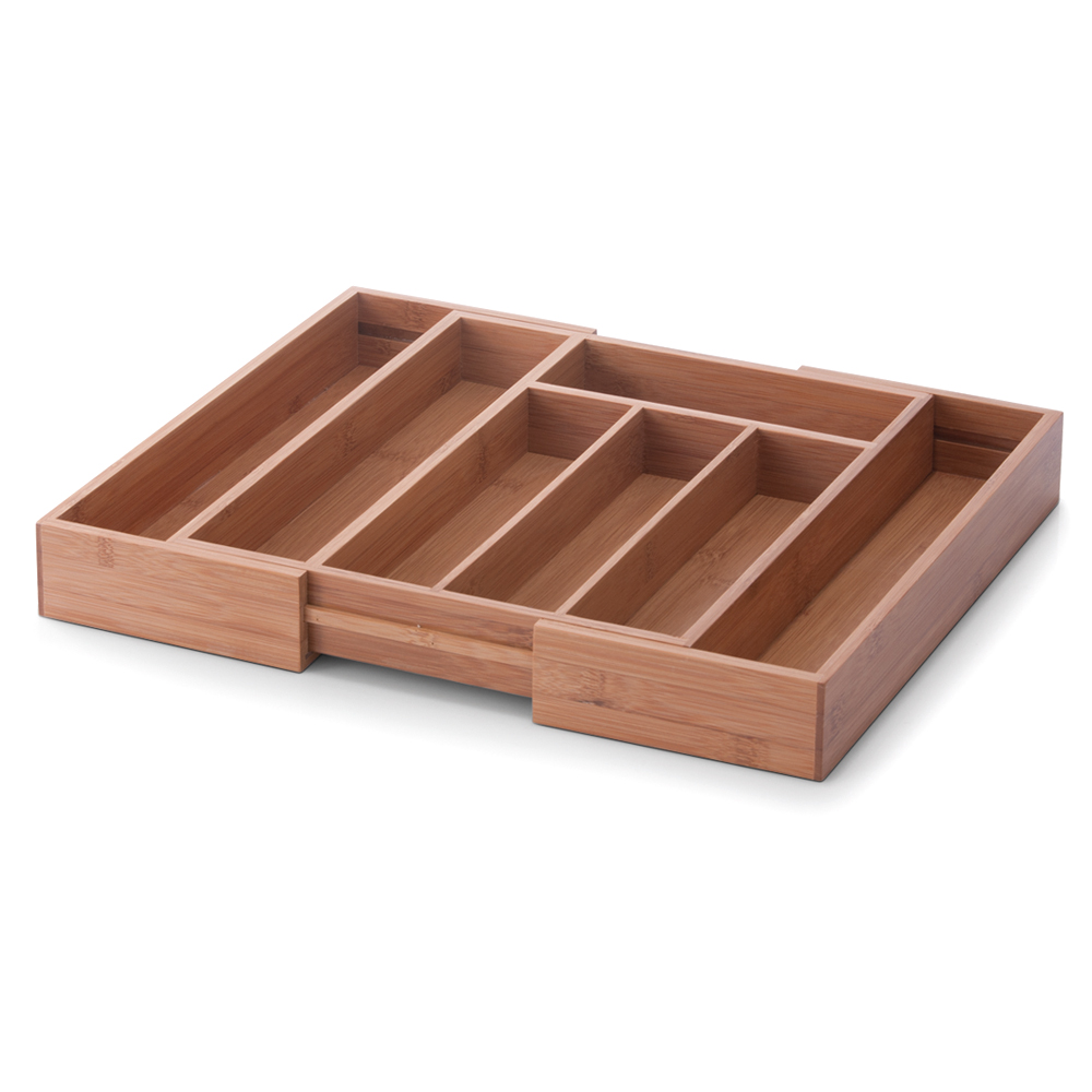 Organizer do szuflady Wondle regulowany z bambusa 29-40x33,5 cm - zdjęcie 1