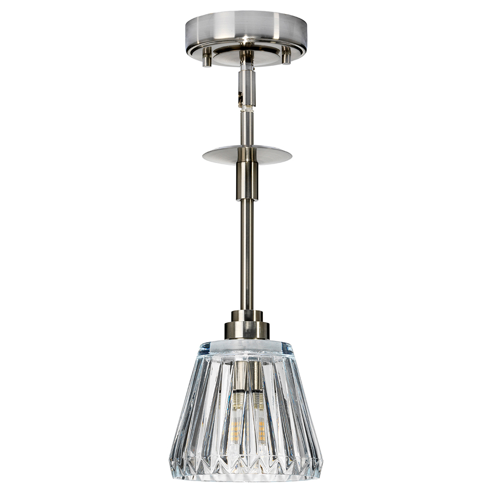 Lampa wisząca Agettie szklana średnica 13,4 cm nikiel - zdjęcie 1