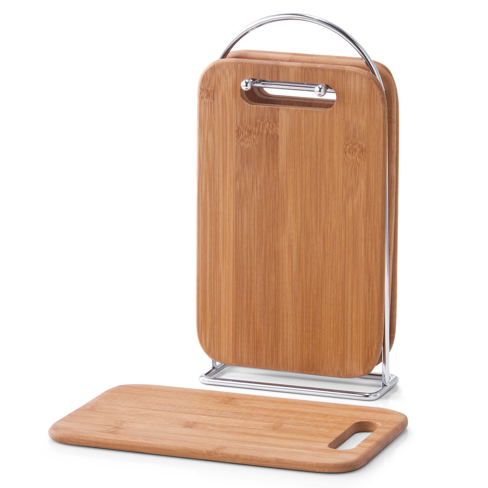 Zestaw czterech desek do krojenia Wondle na stojaku - zdjęcie 1