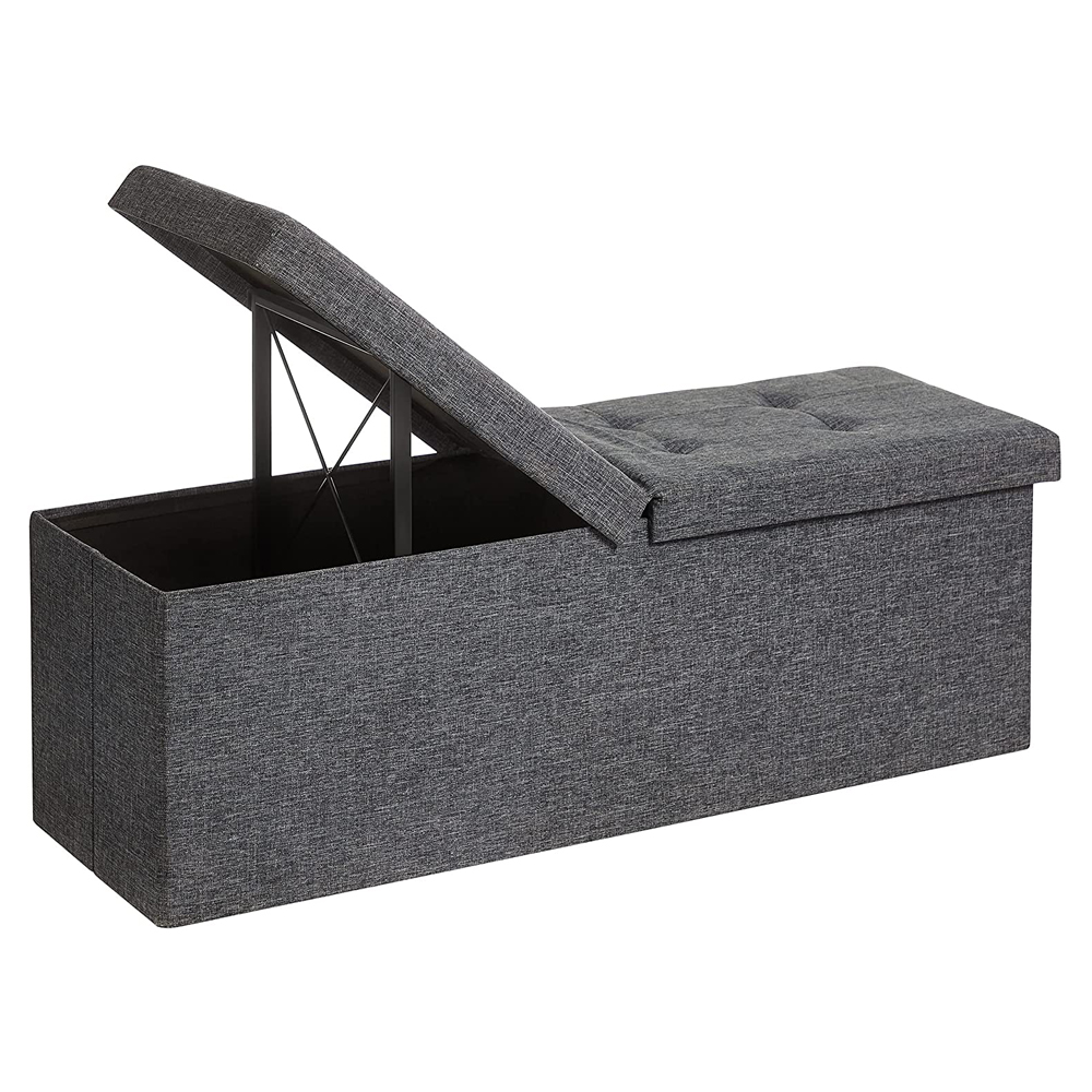 Kufer z siedziskiem Ertlen szary - zdjęcie 1