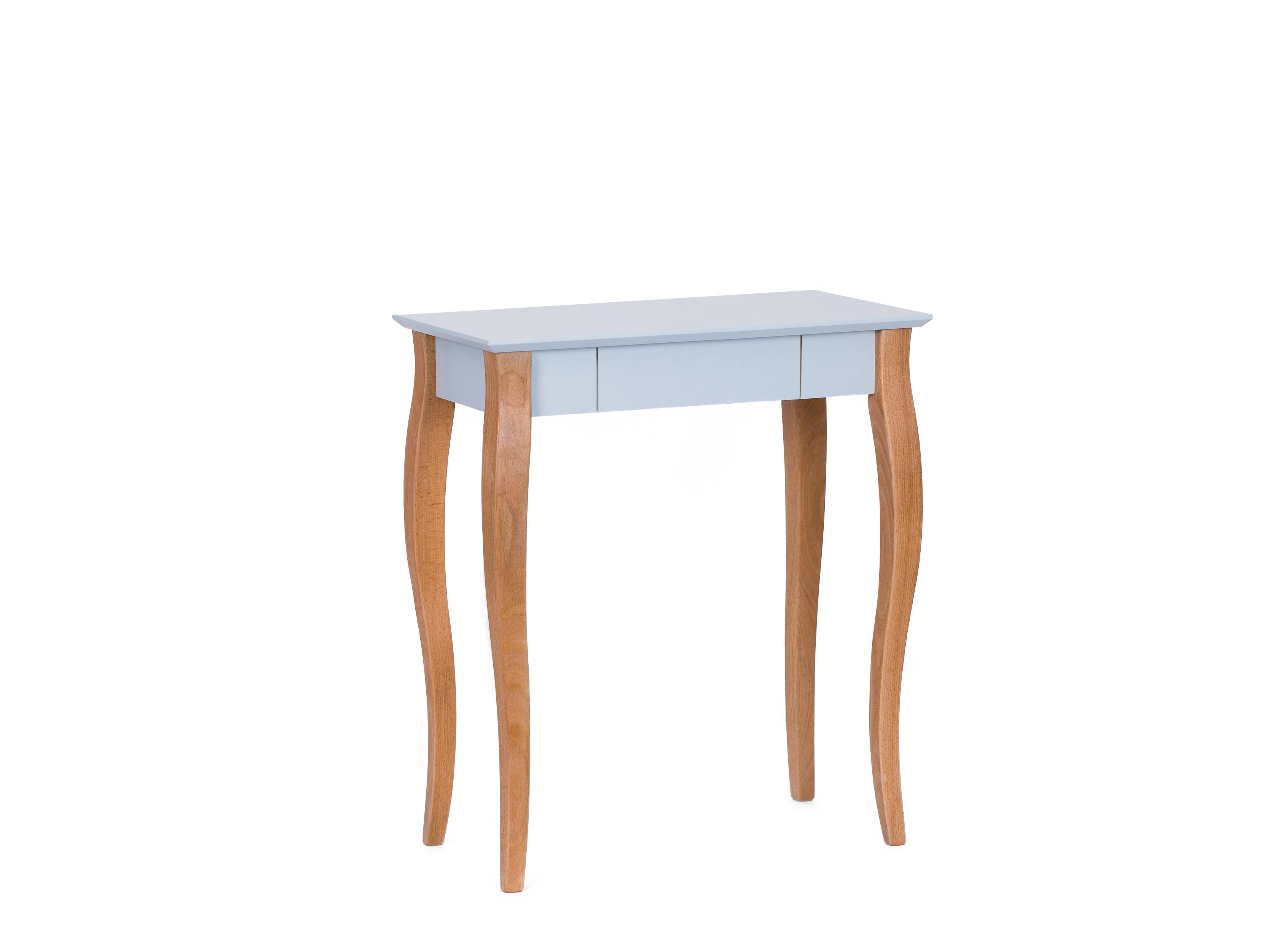 Biurko drewniane Lillo 65x40 cm z szufladą Jasnoszary - zdjęcie 1