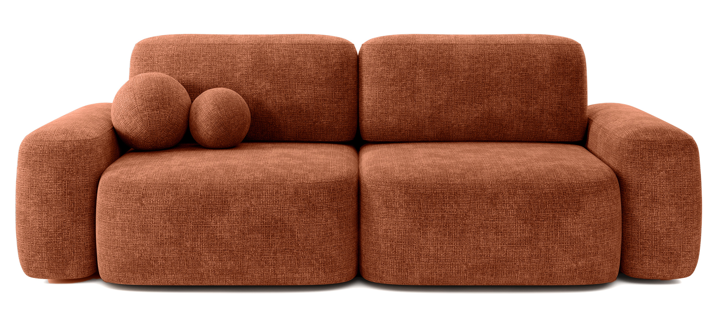 Kanapa rozkładana trzyosobowa Pampeluna z pojemnikiem miedziany szenil - zdjęcie 1