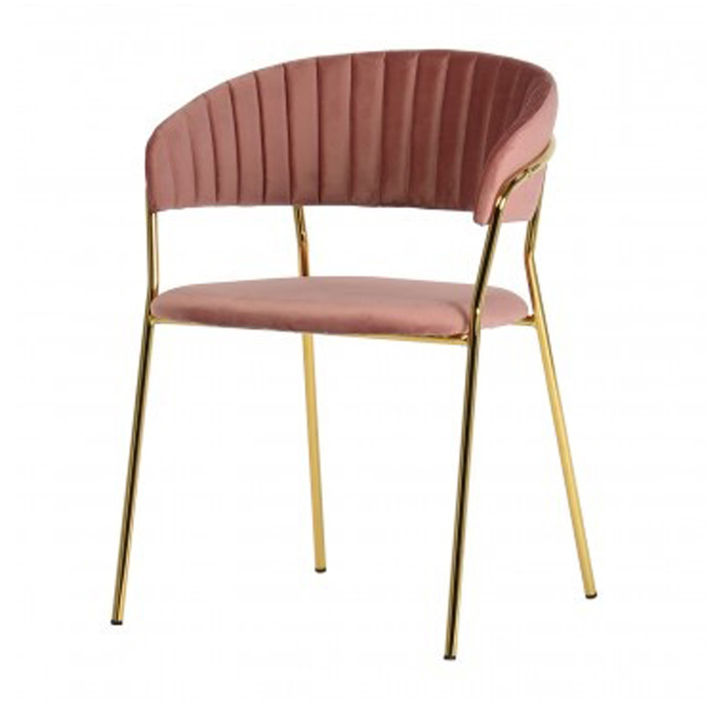 Krzesło tapicerowane Abigan różowe