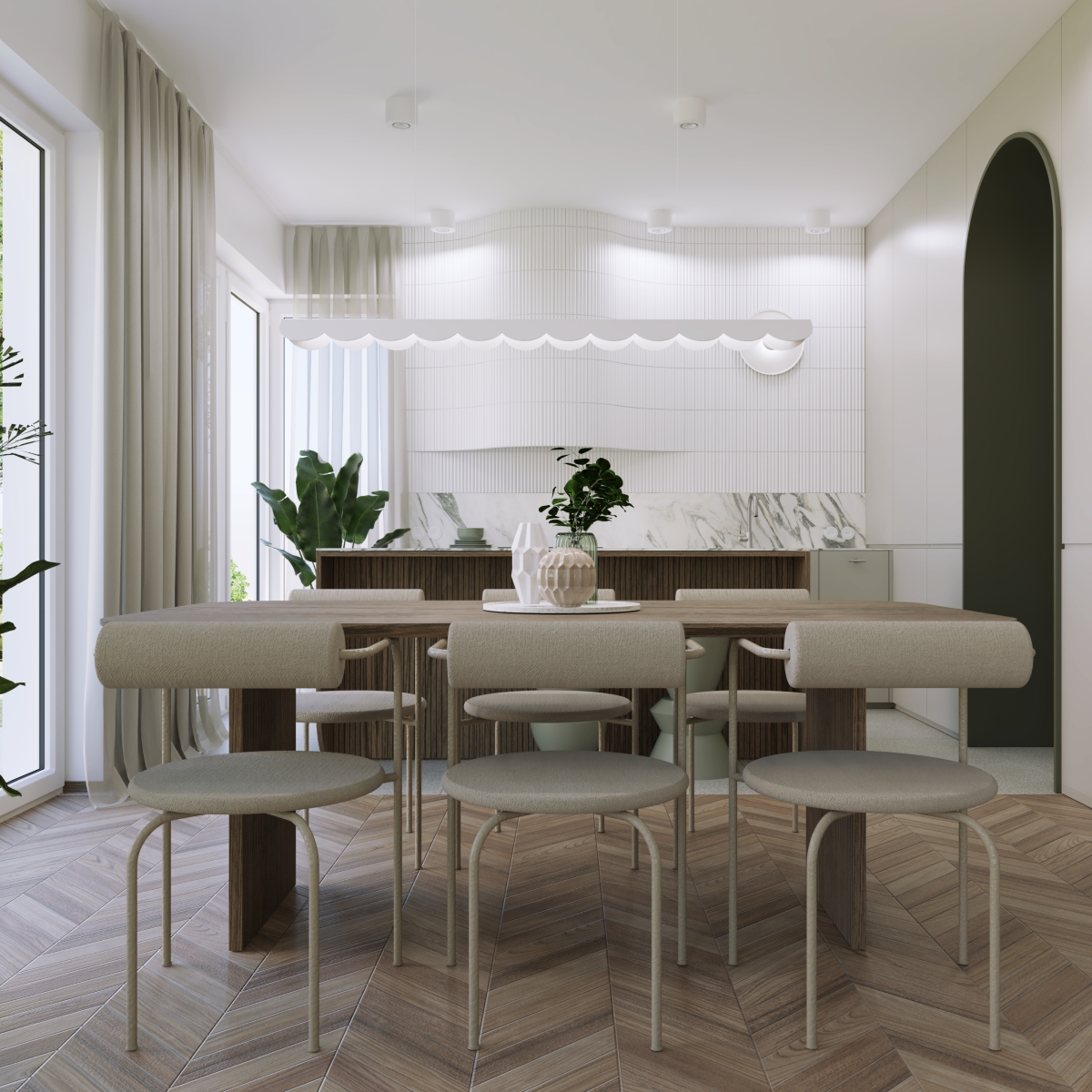 Lampa wisząca Biscuit LED biała 4000K