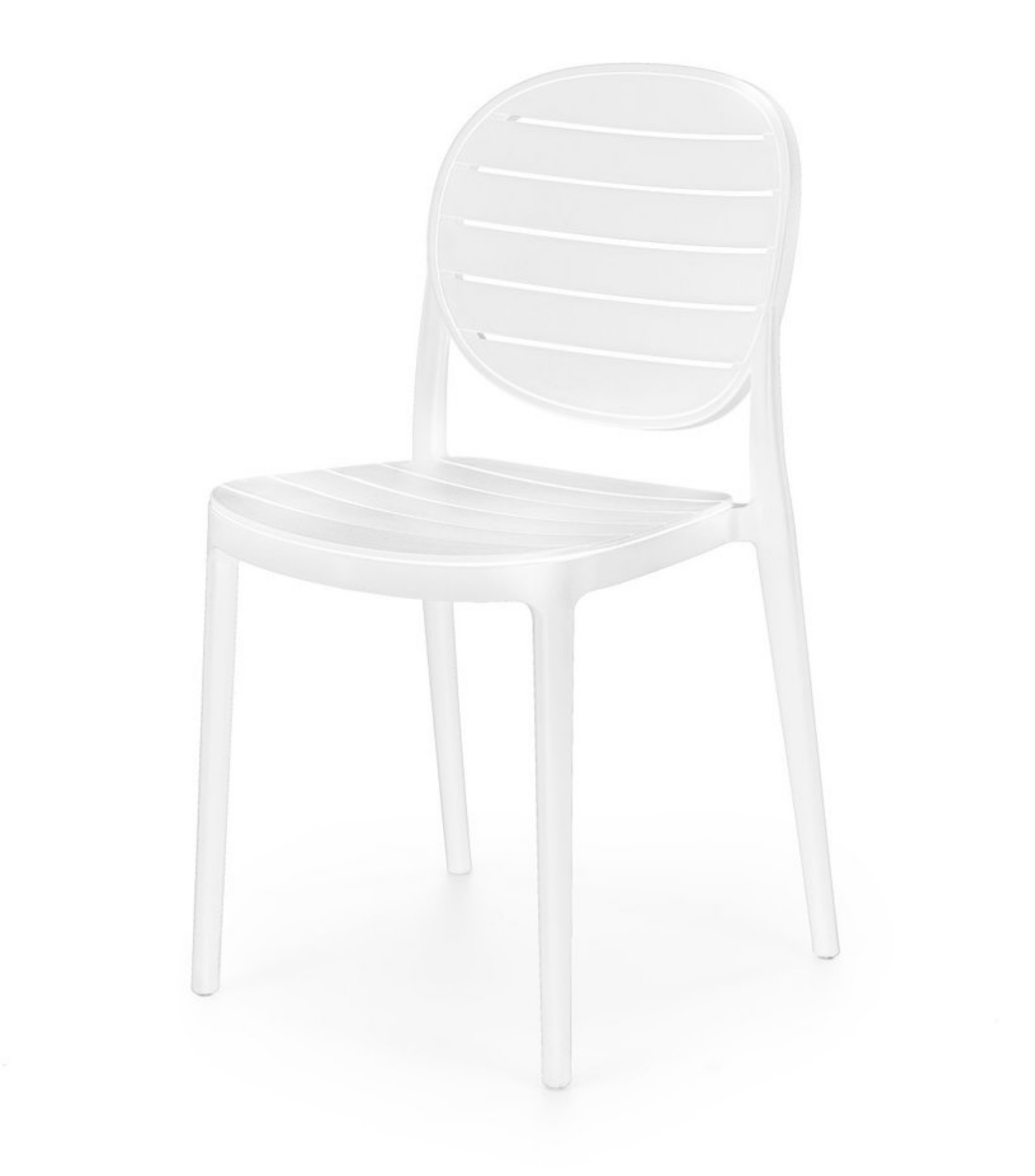 Krzesło z tworzywa sztucznego Glanize białe - zdjęcie 1