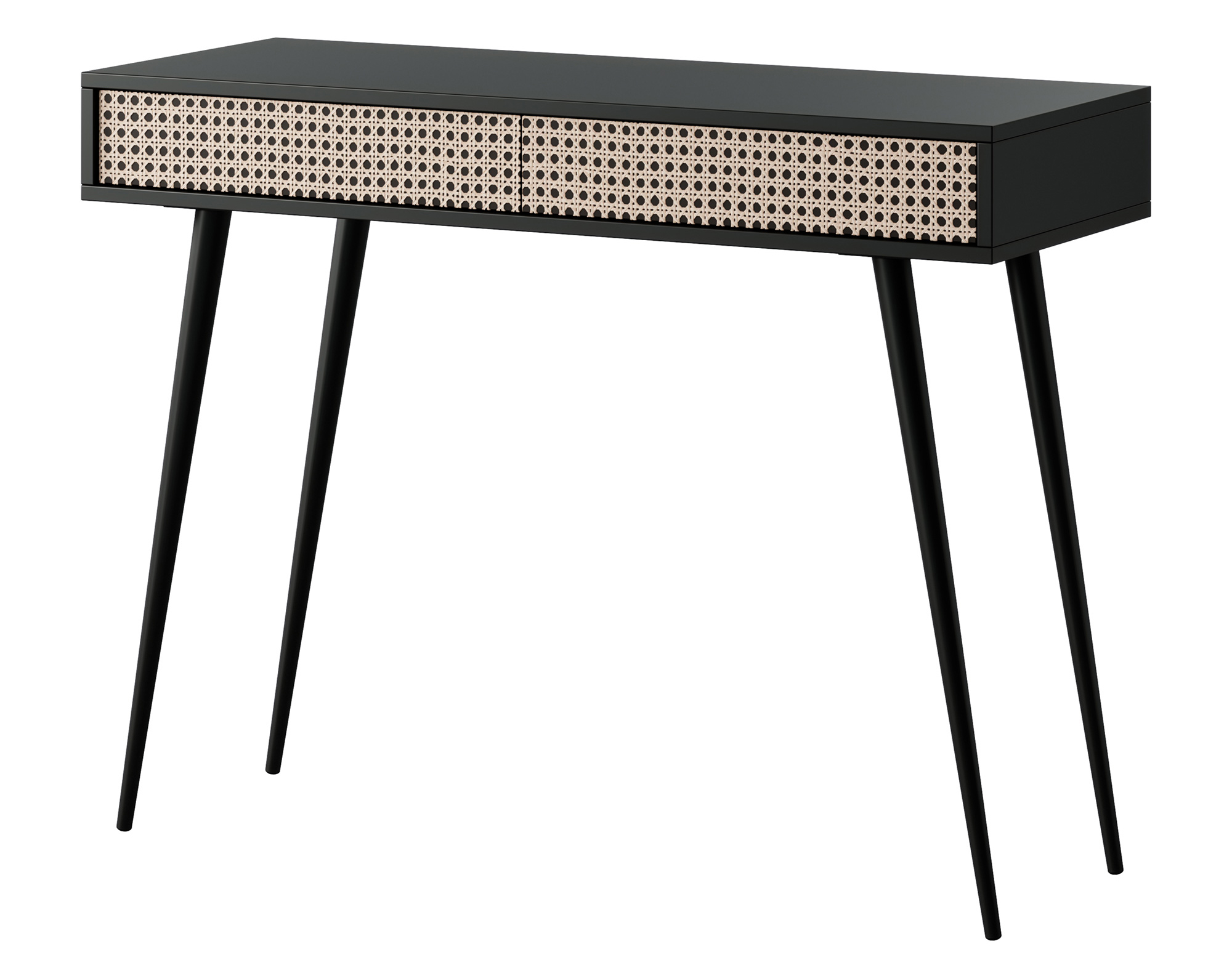 Toaletka Bello 104 cm plecionka wiedeńska na czarnych nogach - zdjęcie 1