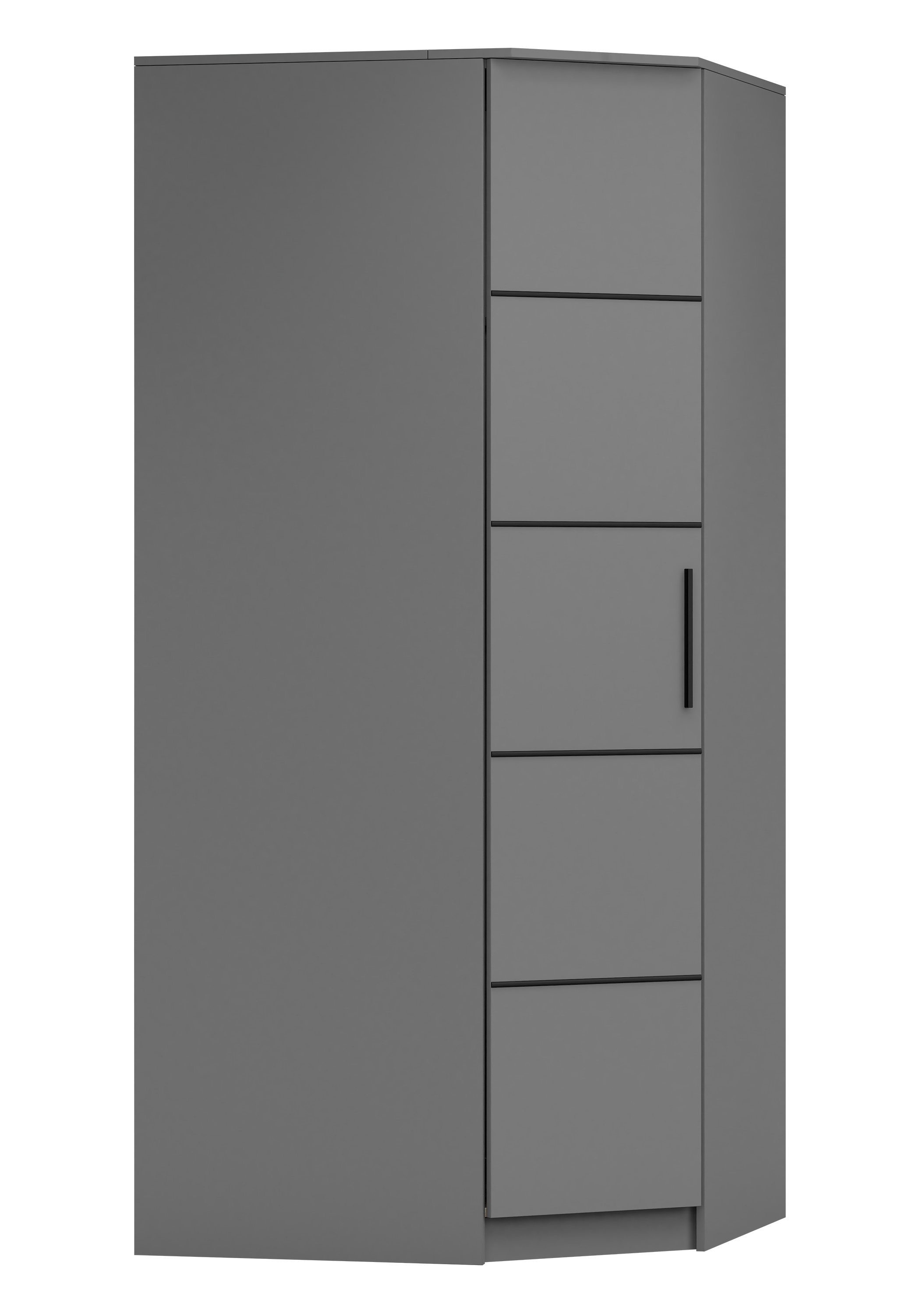 Szafa narożna Gracies 96/96 cm szara - zdjęcie 1