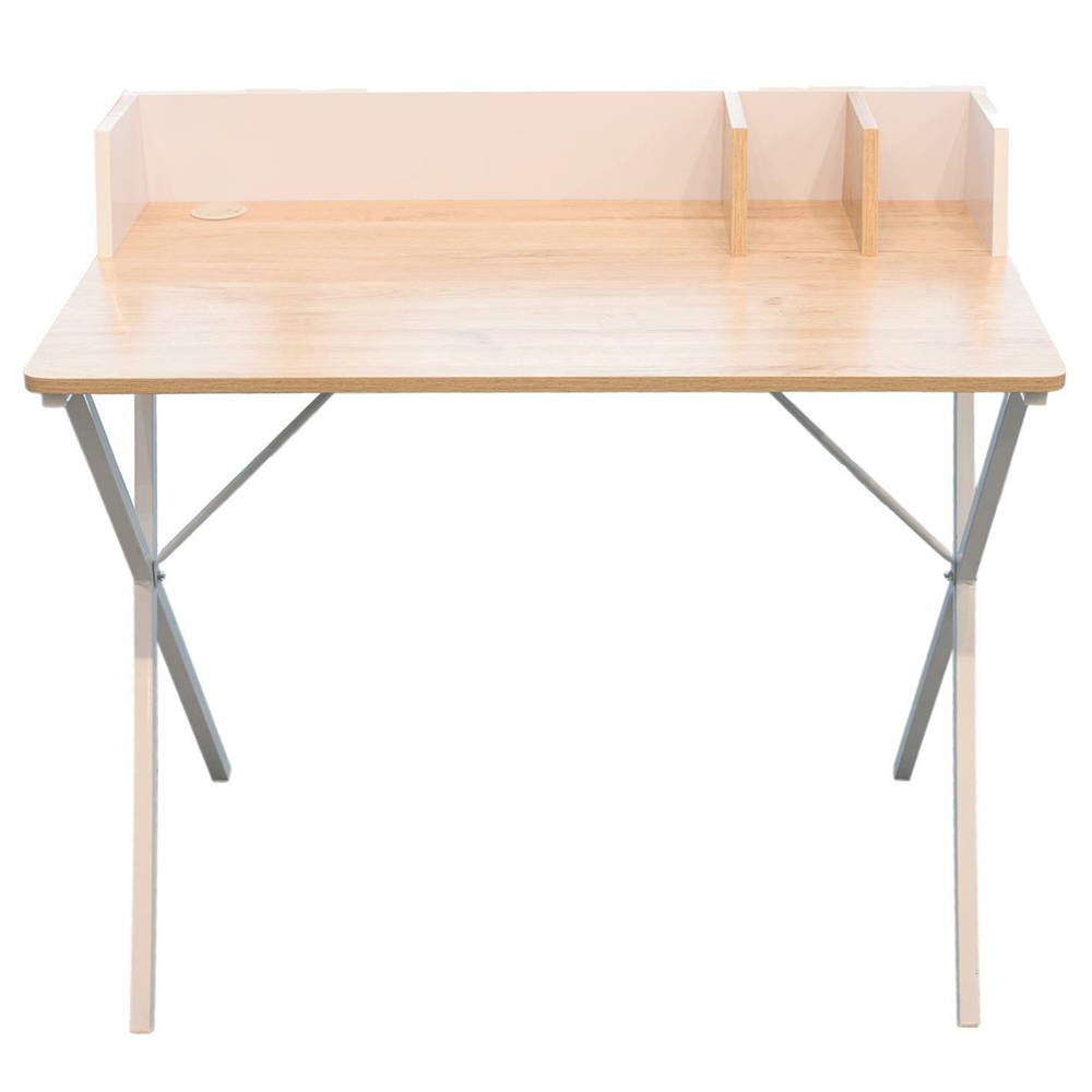 Biurko metalowe Anizess 90x50 cm białe - zdjęcie 1