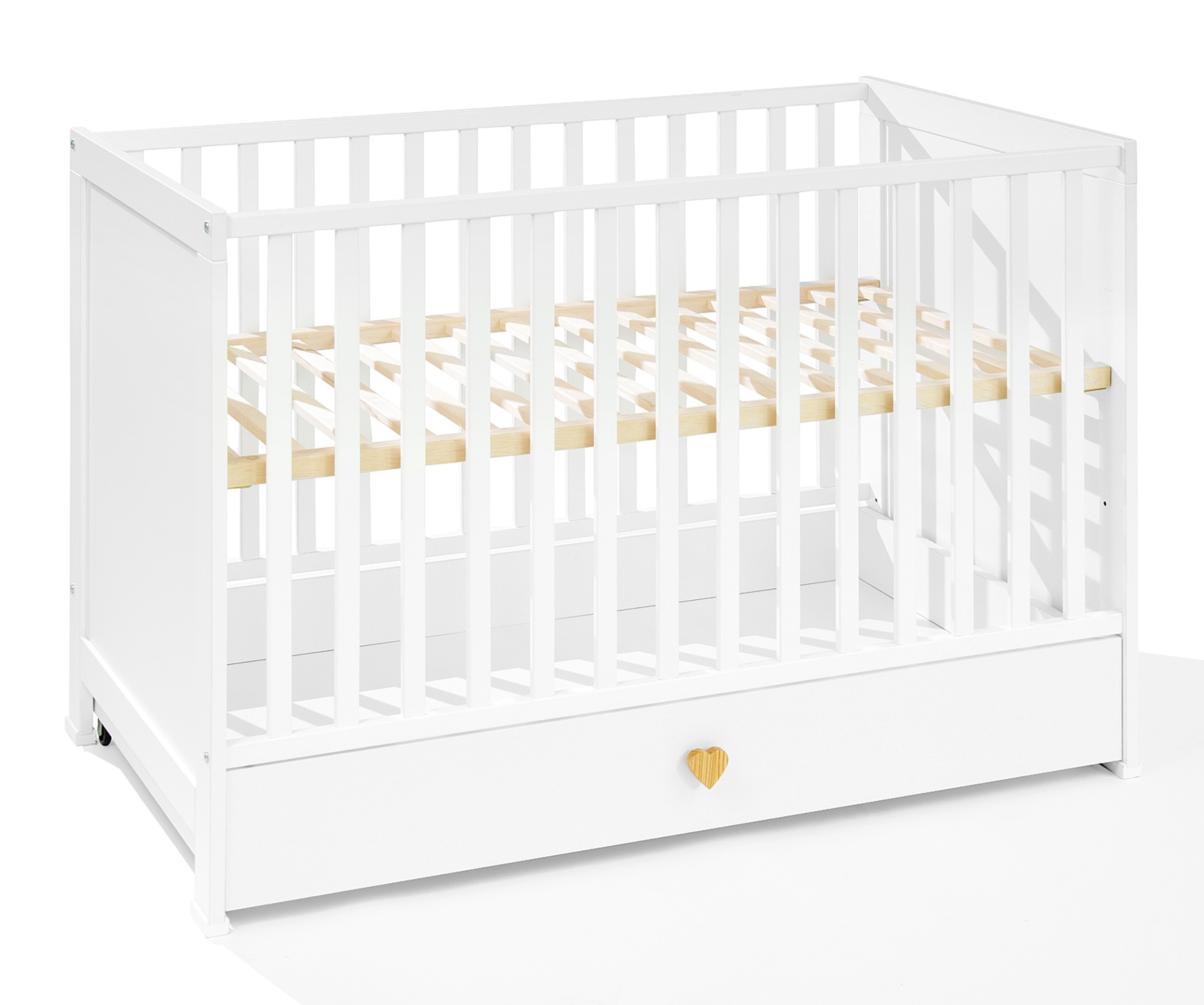 Łóżeczko dziecięce z szufladą Zojka 120x60 cm białe - zdjęcie 1