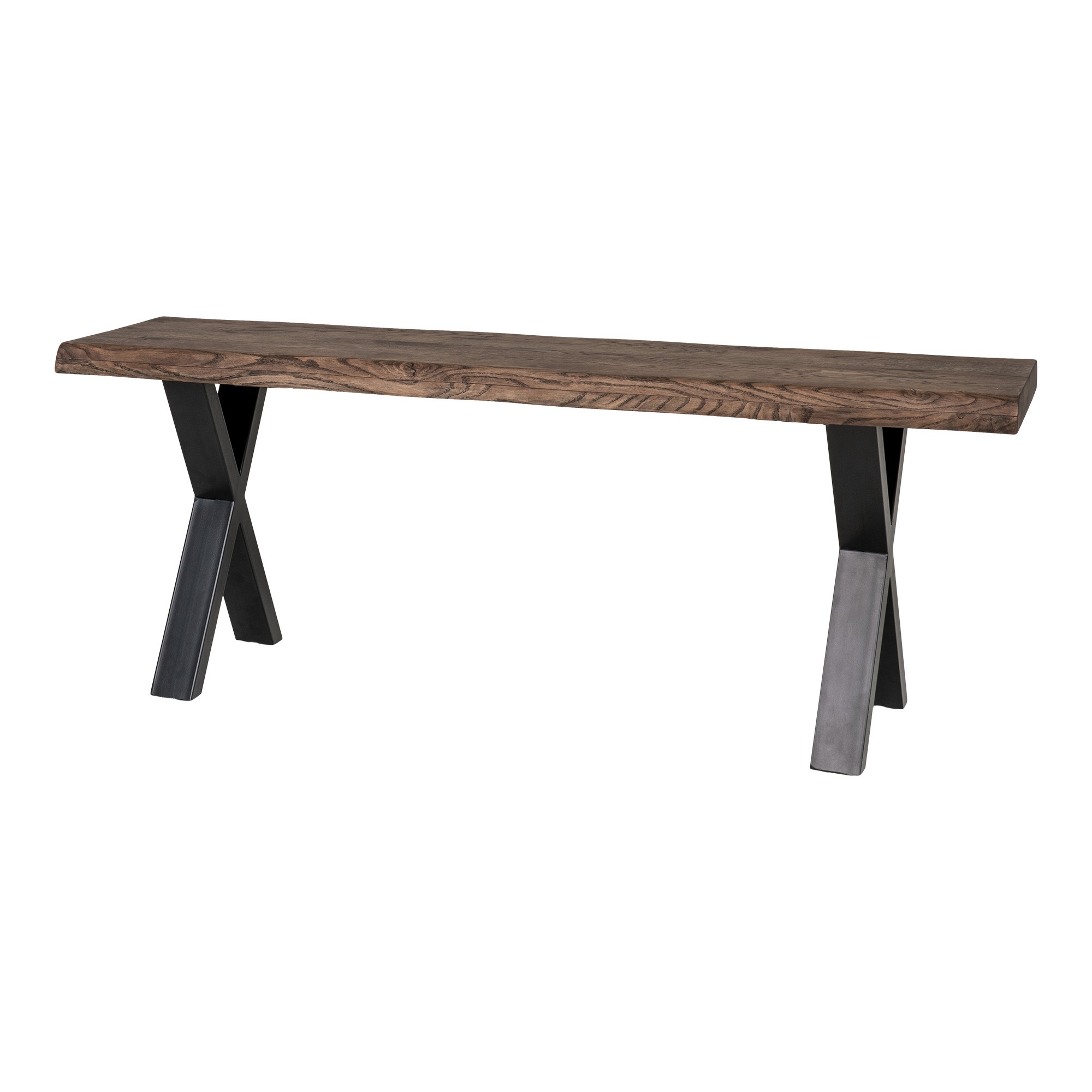 Ławka drewniana Lemucto 120 cm dąb palony - zdjęcie 1