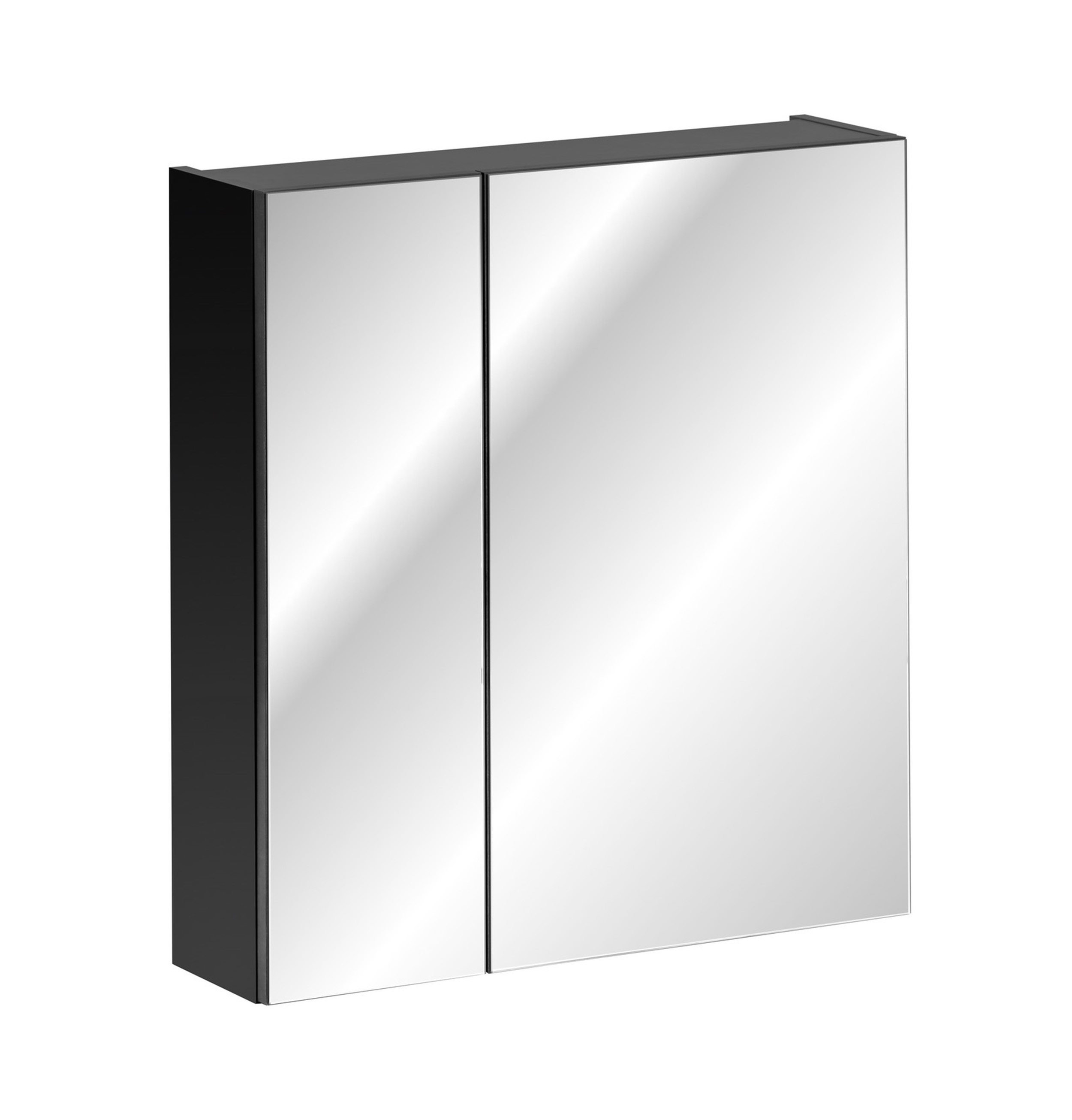 Szafka wisząca Olimmi z lustrem 60 cm czarna - zdjęcie 1