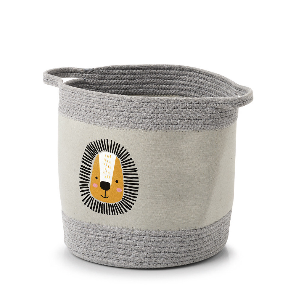 Koszyk Kidero szary z lwem - zdjęcie 1